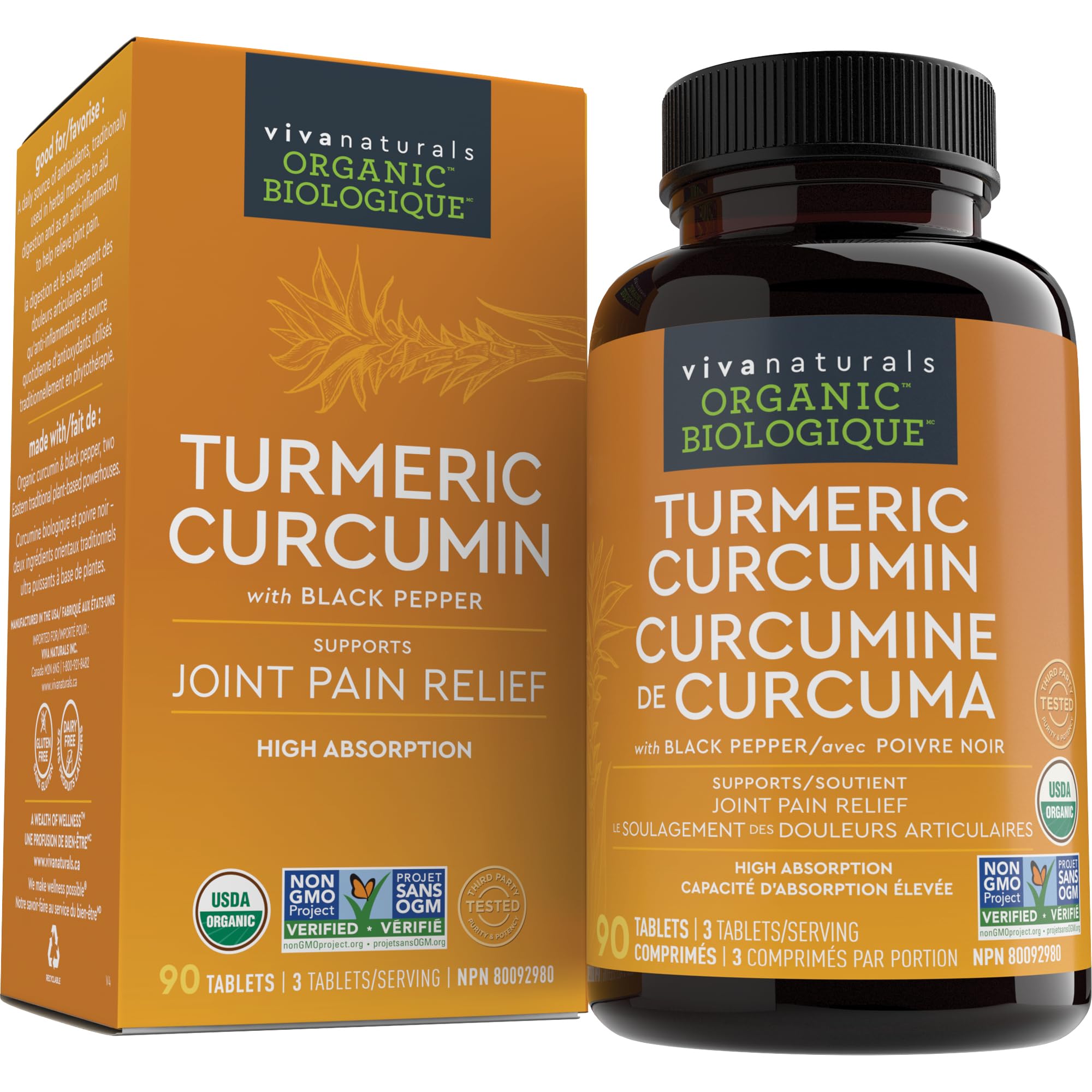 Organic Turmeric Supplement 1500 mg - Turmeric Pills for Joint Support and Cellular Defense - Turmeric Curcumin with Black Pepper for Increased Absorption - High Potency Turmeric Curcumin Supplement
