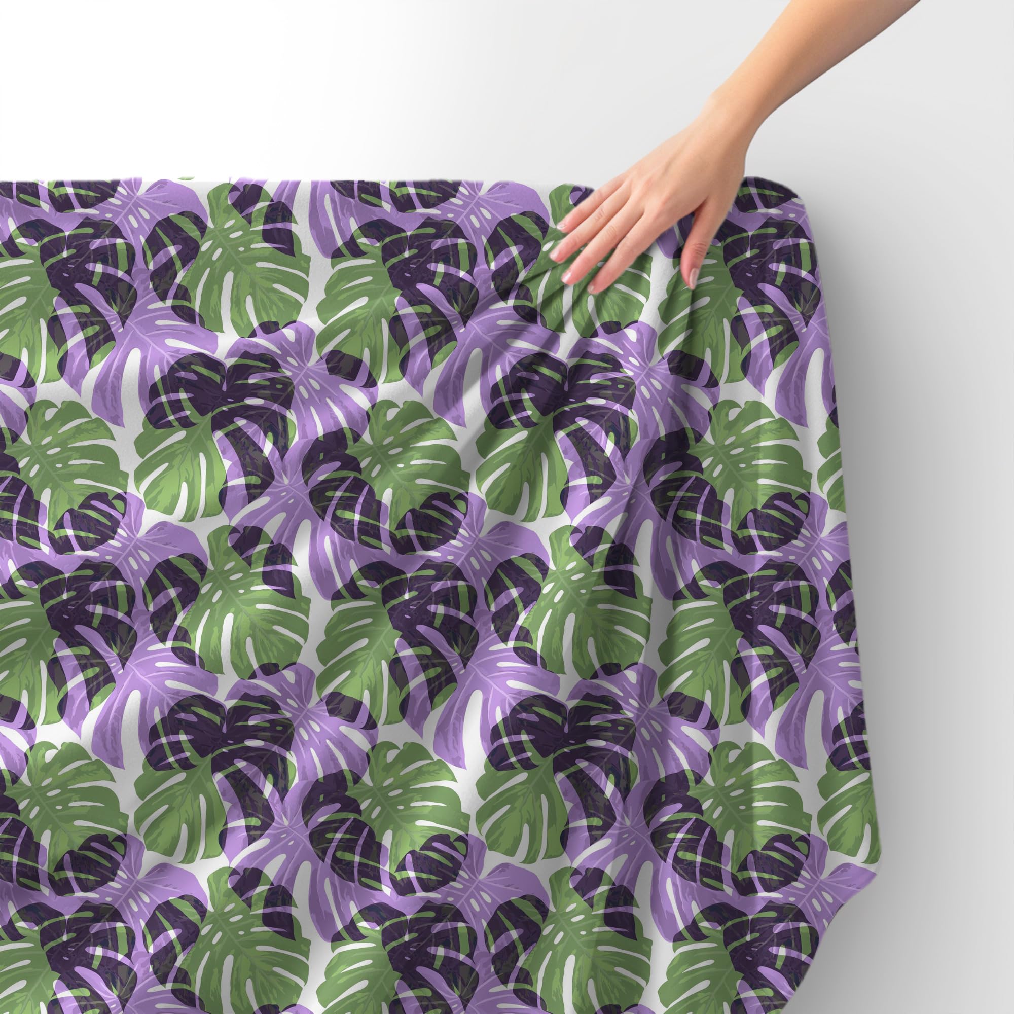 HEKO PANELS Tkanina velvet obiciowa drukowana, Monstera, 3 metry 140x300cm