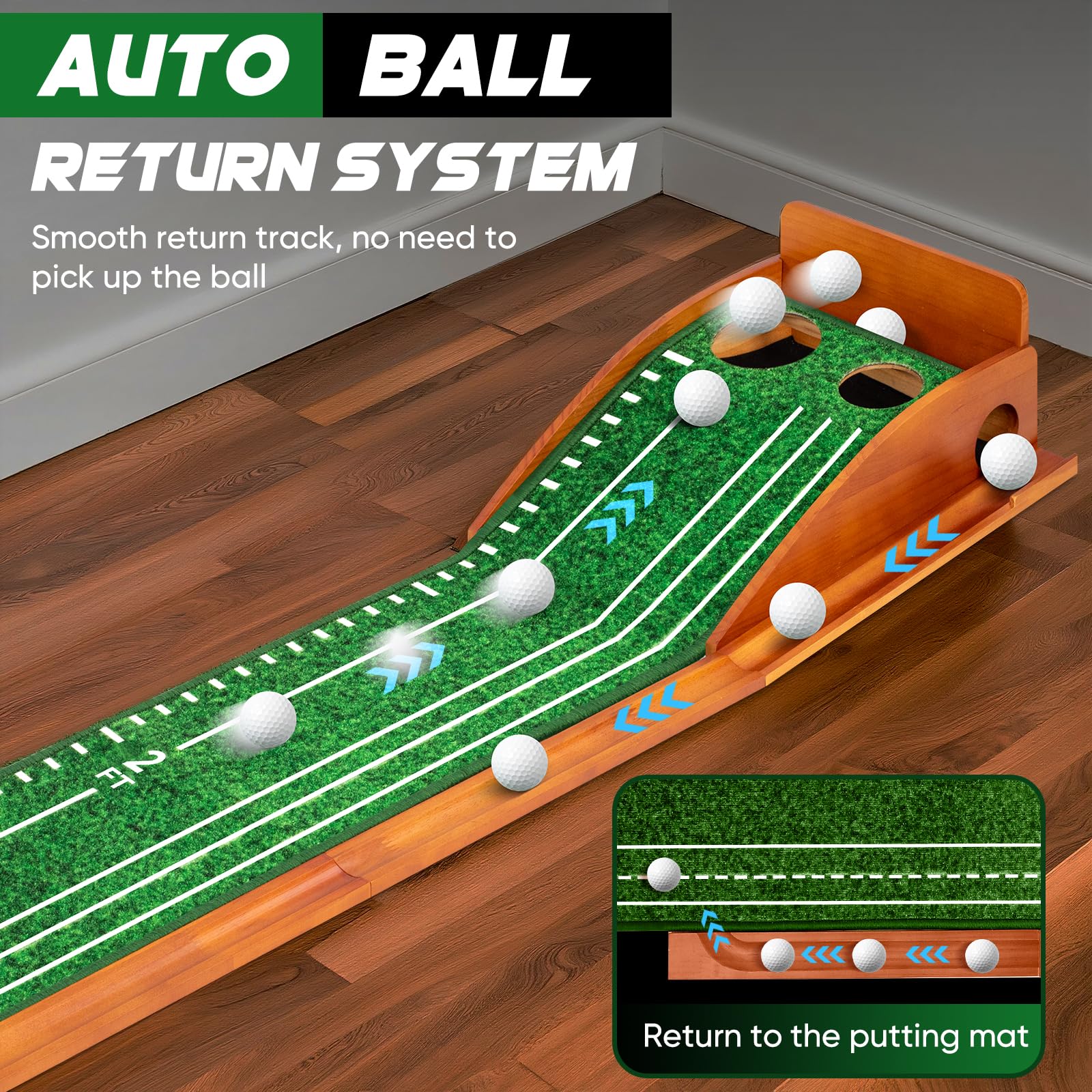 Putting Mat, Golf Putting Mat, Putting Mat Indoor Golf, Mettere verde, Tappetino da golf, Mettere pratica, Mettere