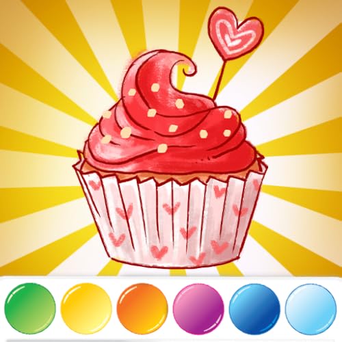 Baking Cupcakes Coloring Book - Cooking Coloring Games