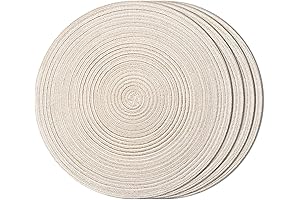FunWheat Round Braided Placemats Set of 4: Cheap and Stylish Dining Essentials
