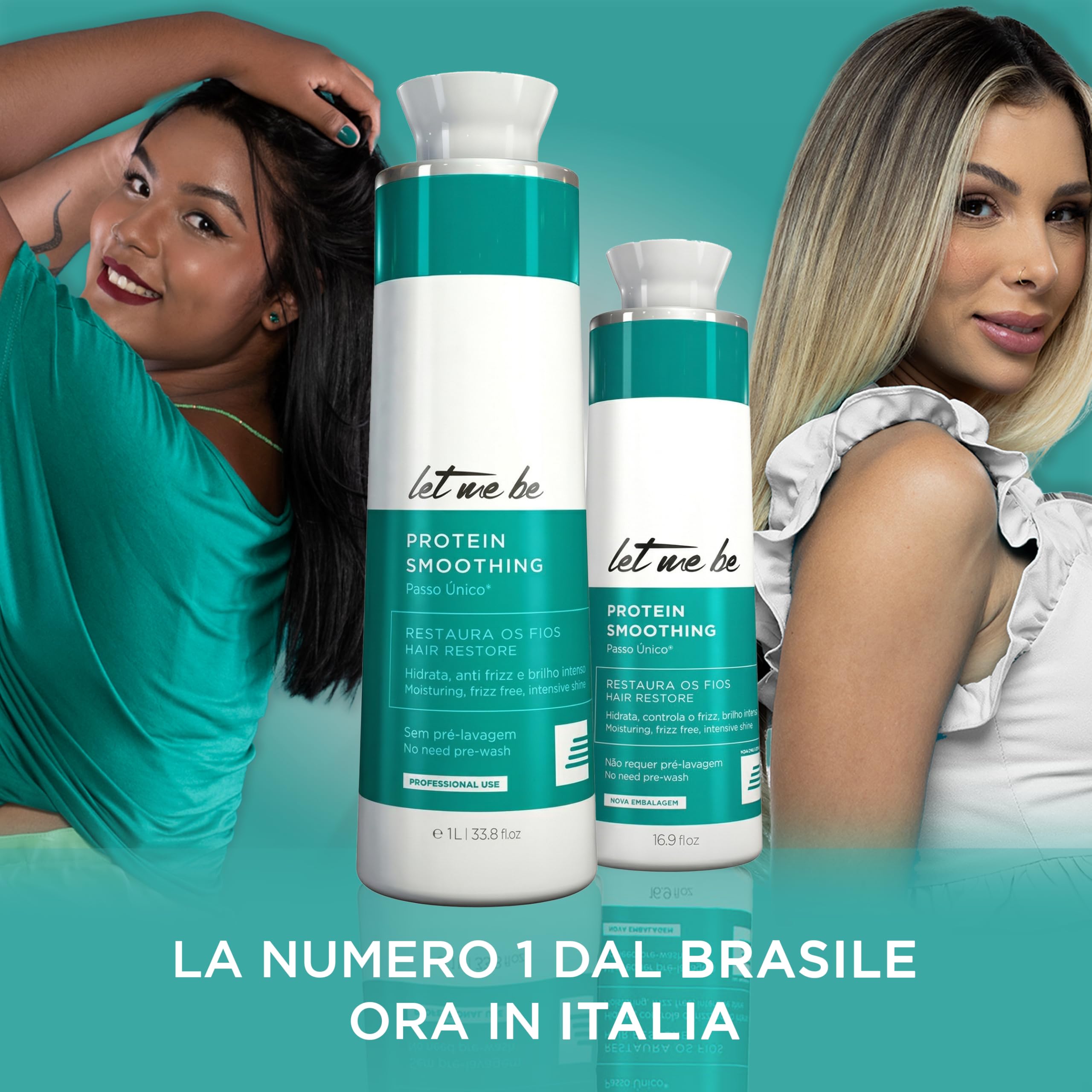 Let Me Be - Protein Smoothing | Keratina Lisciante per Capelli | Stiratura Brasiliana Organica in Un Solo Passaggio, Senza Formaldeide | Trattamento Lisciante alla Cheratina Fino a 6 Mesi - 500ml