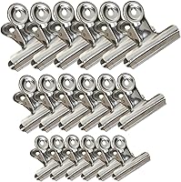 Jxystore 18-Pack Stainless Steel Chip Clips Heavy Duty Bag Clamps 3 Sizes for Kitchen Office Food Storage