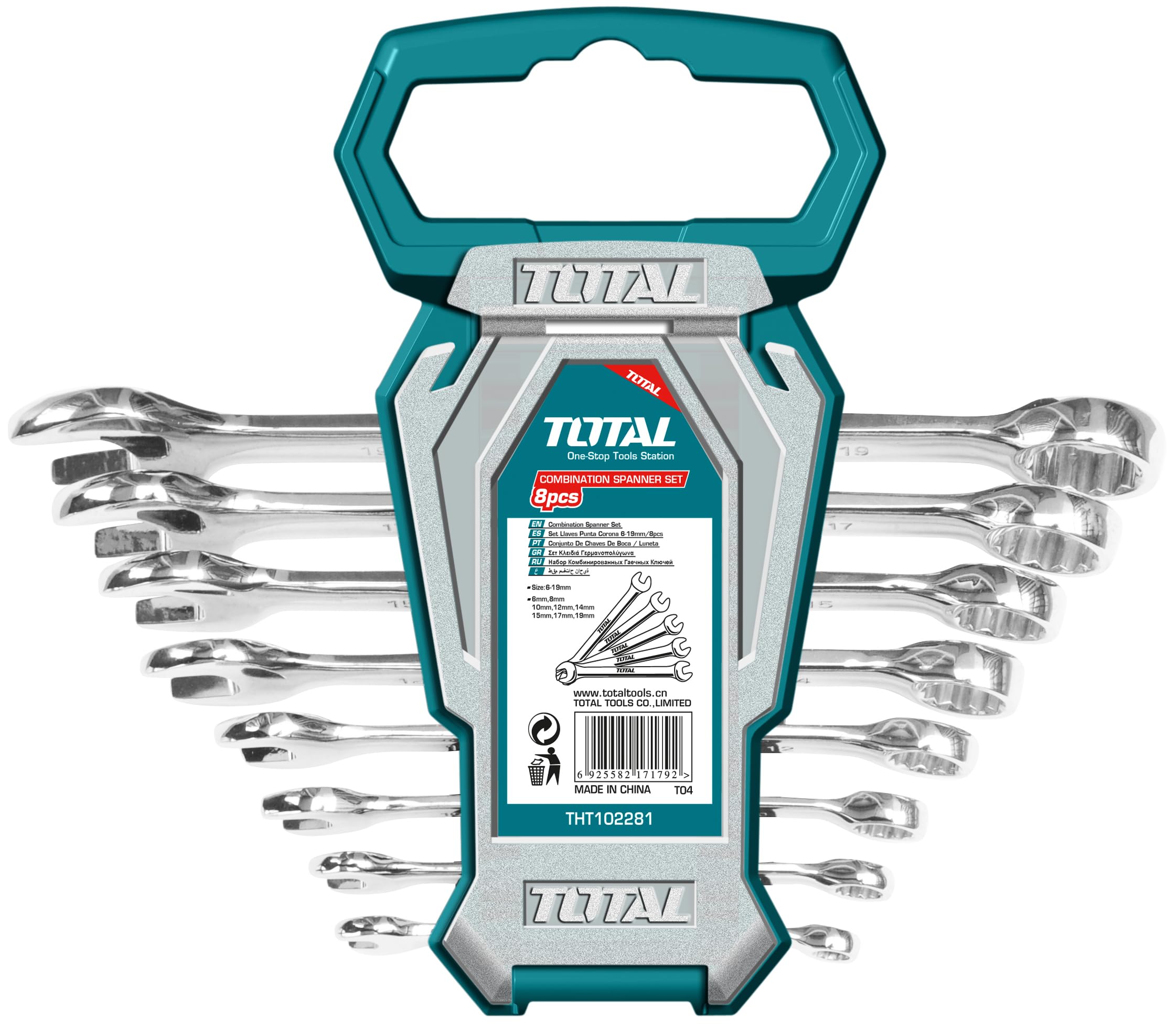 TOTAL - Irrigatore rotante a 3 bracci in plastica - 16,5 x 14 x 8 cm - Irrigatore rotante per prato - Adattatore da 3/4 - Compatibile con tubi da giardino standard