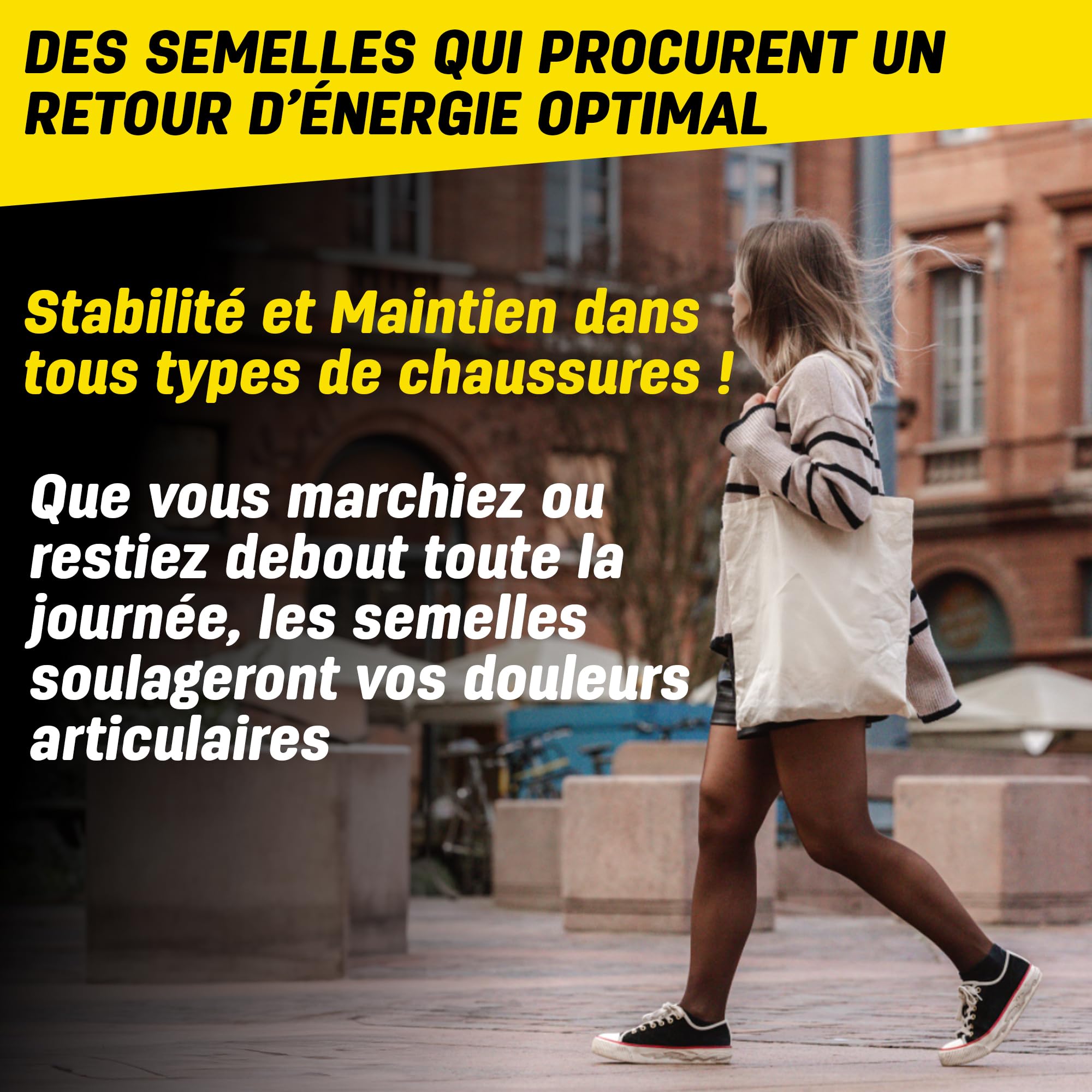 Sidas Semelles 3Feet High, Chaussures du Quotidien, Homme et Femme, Pour Voûte Plantaire Haute, Absorption des Chocs, Confort Durable toute la journée