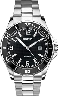 SEKONDA Mens Analogue Classic Quartz Watch with Stainless Steel Strap 1513.27