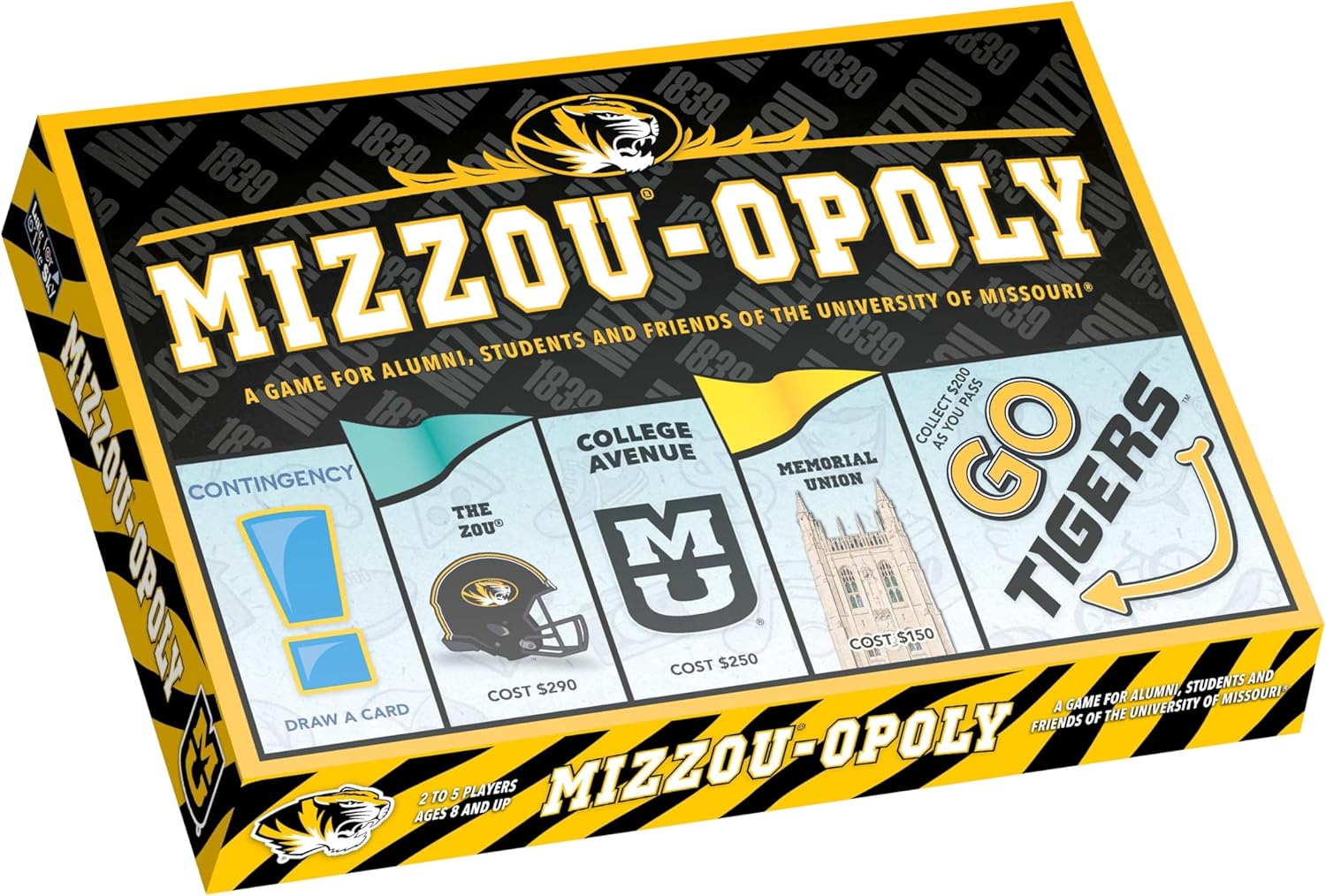 Late for The Sky Mizzou-Opoly Board Game – University of Missouri Campus Edition, Family Strategy Game, 2-6 Players, Ages 8+, Classic or 1-Hour Play