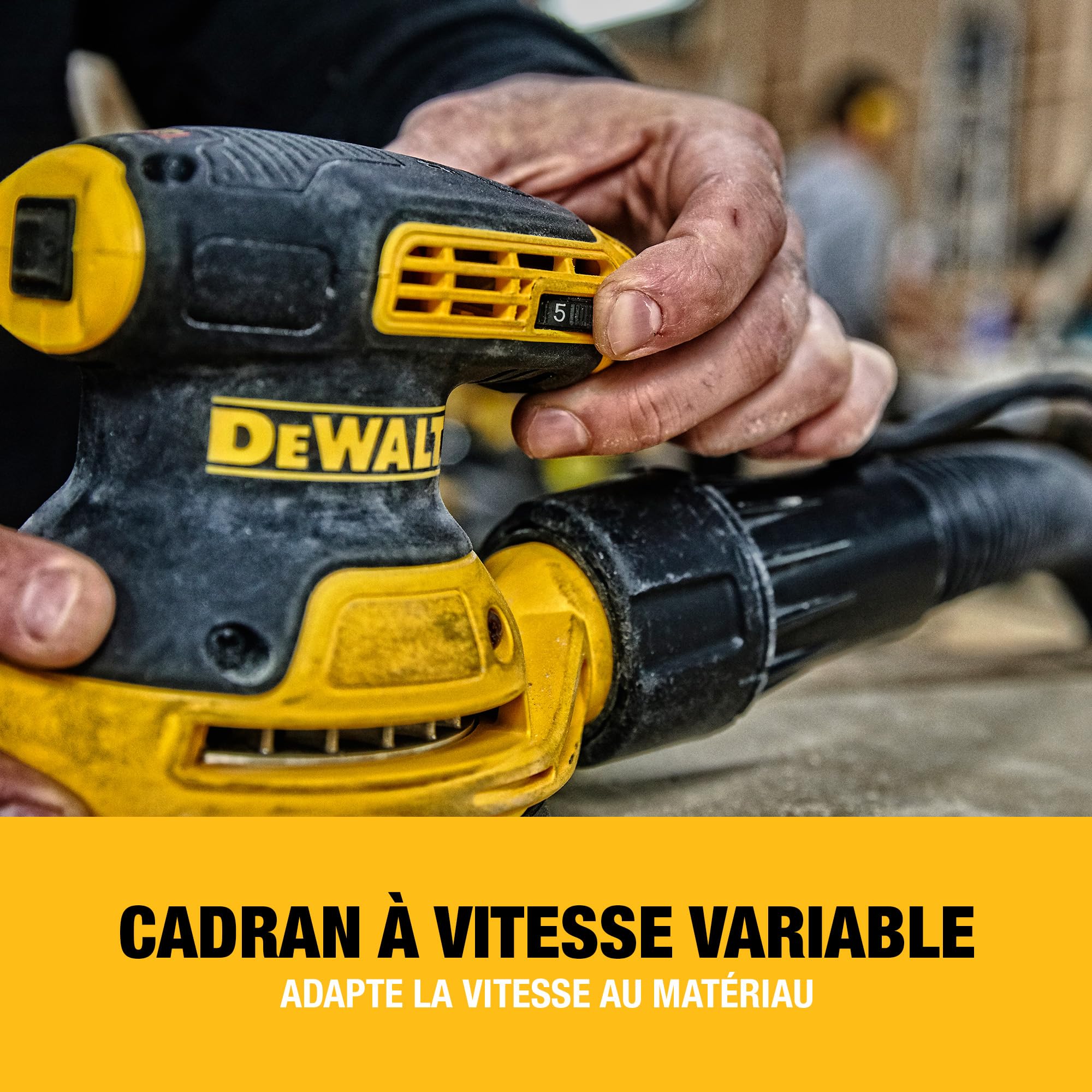 DEWALT Ponceuse excentrique filaire, 280W, 125 mm, DWE6423-QS