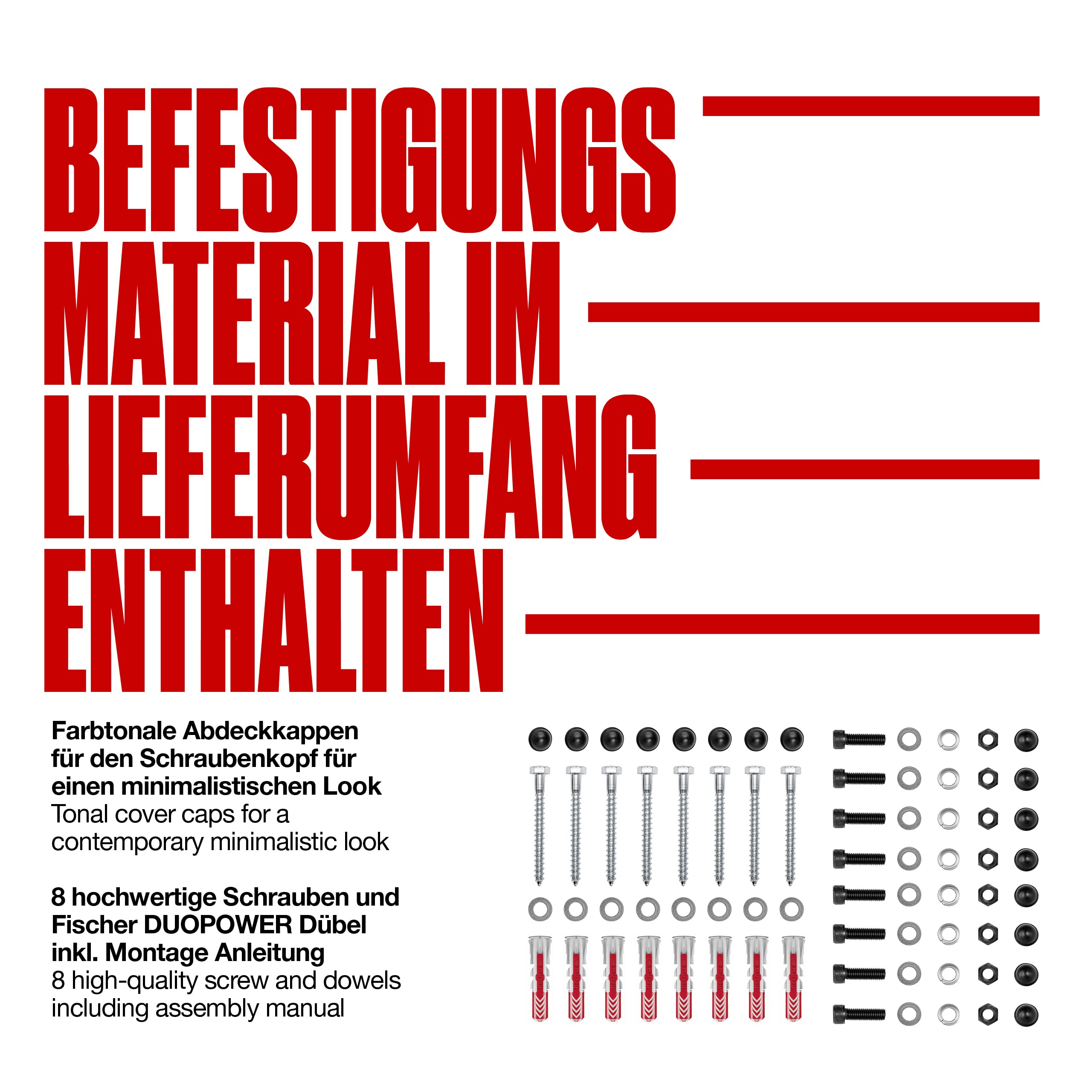 Klimmzugstange fürWandmontage, HS-K-W6, Studiozulassung, 6 rutschfeste Griffe, Pull Up Übungen & mehr, inkl. E-Book & Montagematerial, extrem stabil