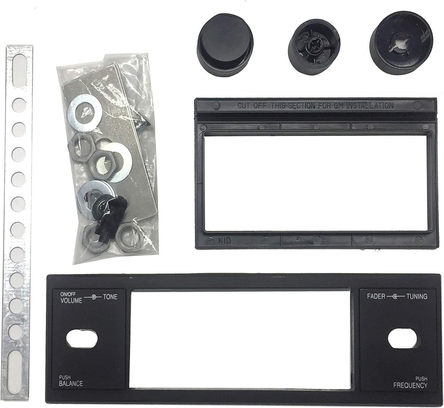 2 Shaft Stereo FACE Plate & MOUNTING Brackets KITT with KNOBS (Single)
