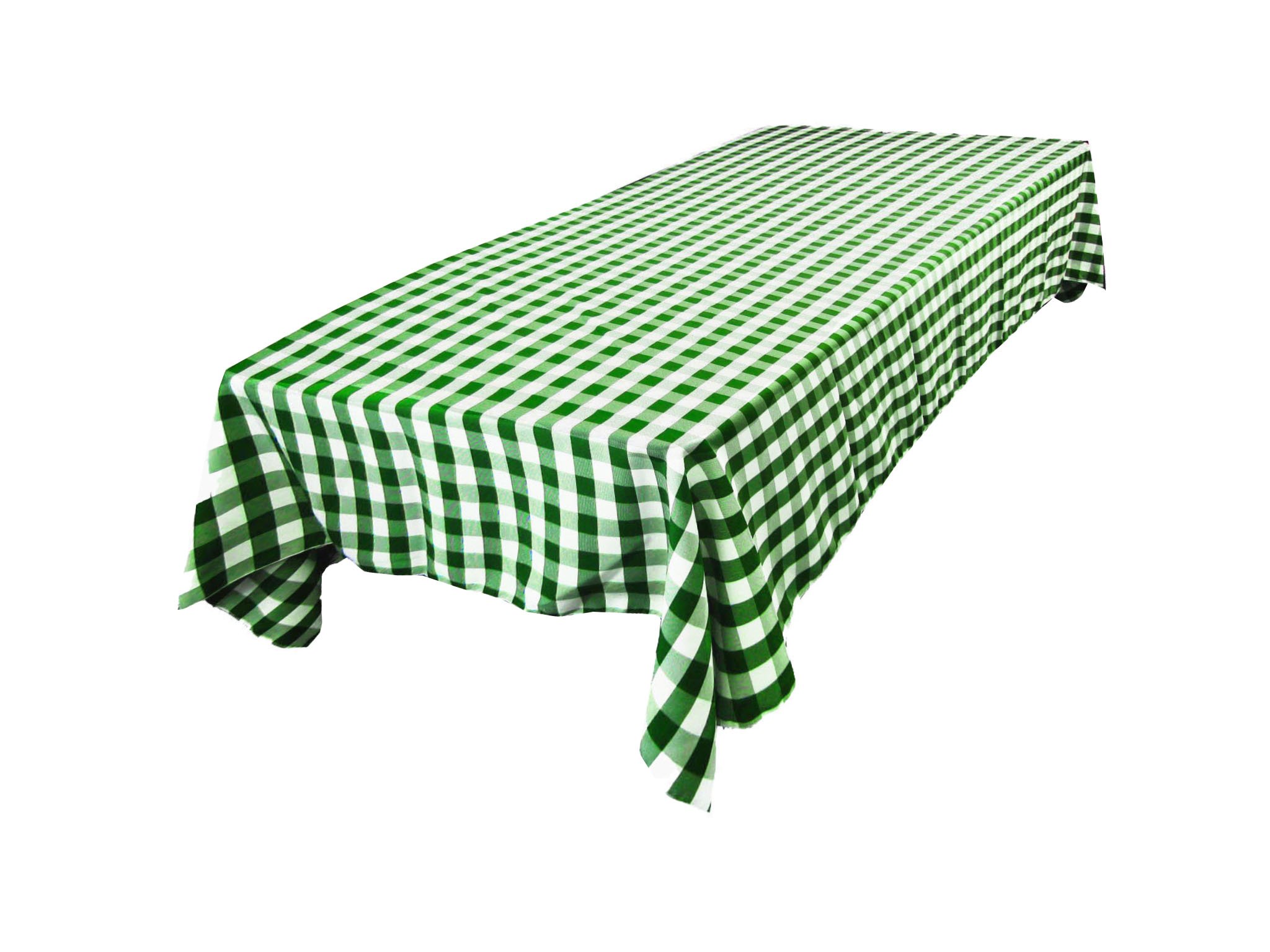 LA Linen Polyester GINGHAM Checkered Rectangular Tablecloth, 60 x 144-Inch