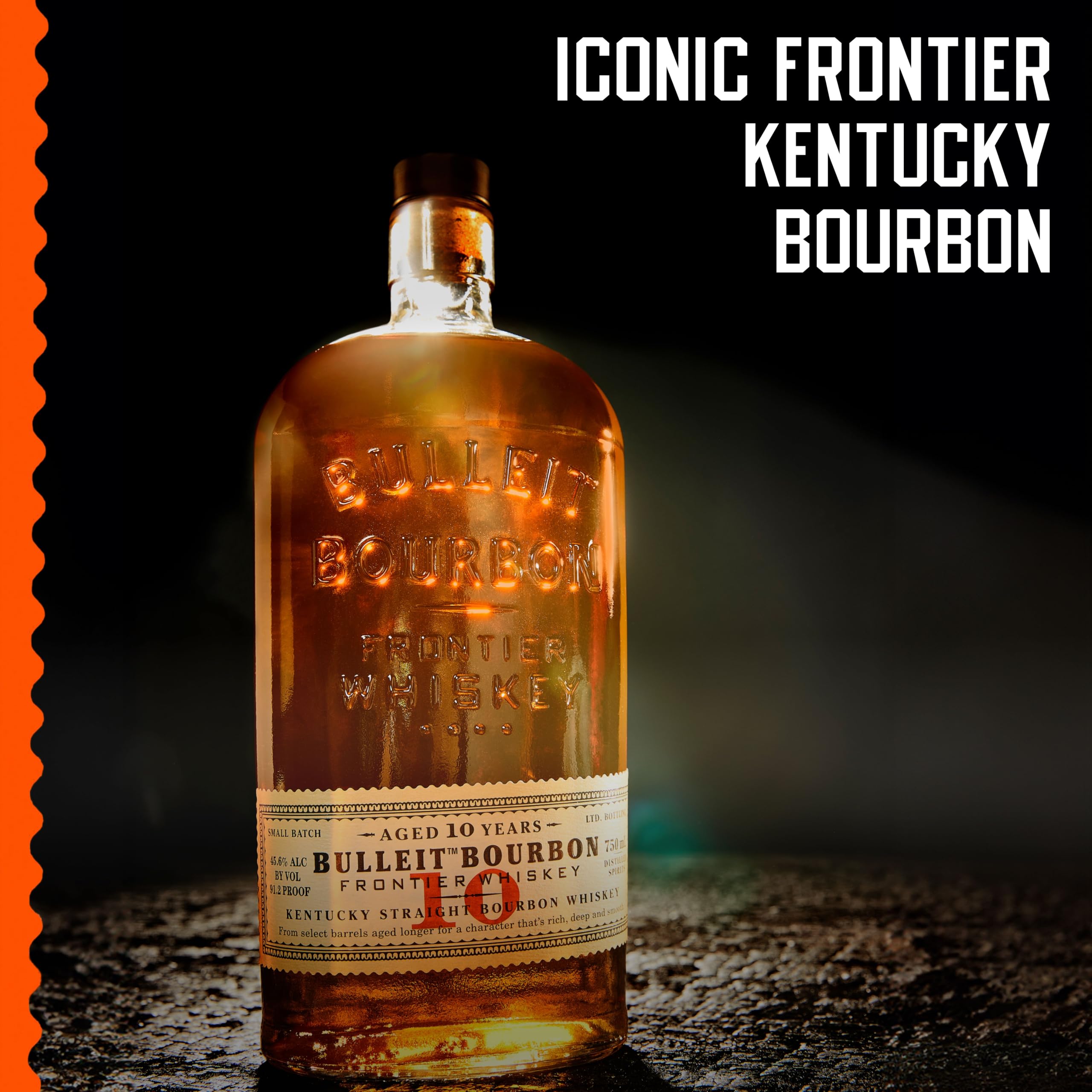 Bulleit Bourbon 10 Años, whisky americano, 700 ml