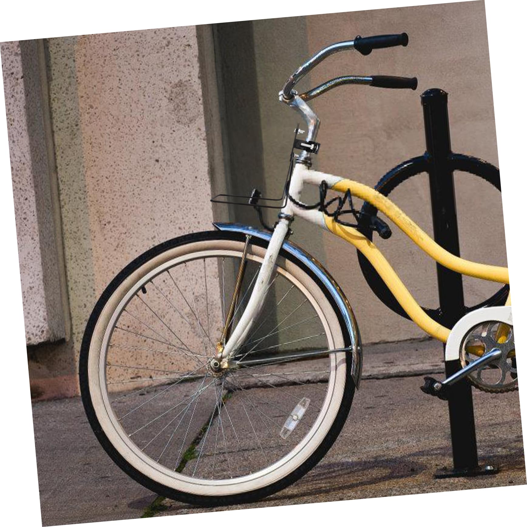 OSOLADY 1Set Bike Front Basket Rack Holder for Mountain Bikes Lightweight and Compact Design Easy to Install Durable Bracket for Bike Accessories