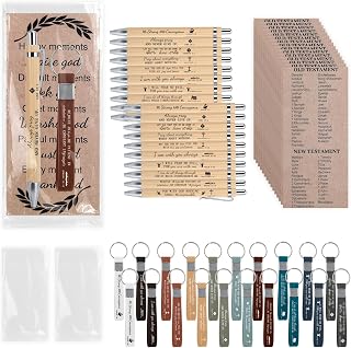 20 Set Christian Gifts Bulk Bible Pens Bible Verse Christian Bookmarks Scripture Keychains Inspirational Pastor Appreciation Sunday School Teacher Church Gifts First Communion Party Favors