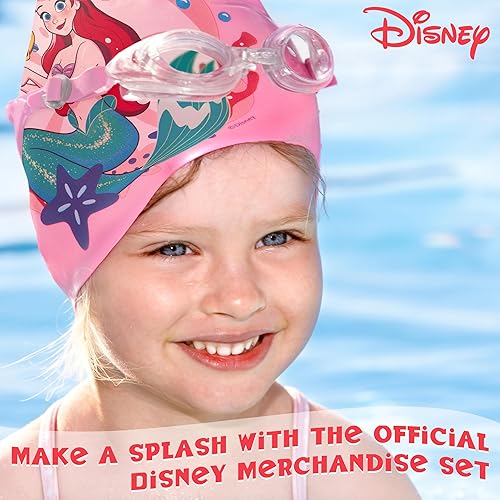 Miniatura 3 de Disney Juego de gafas de natación y gorro de natación para niños con protección UV antivaho