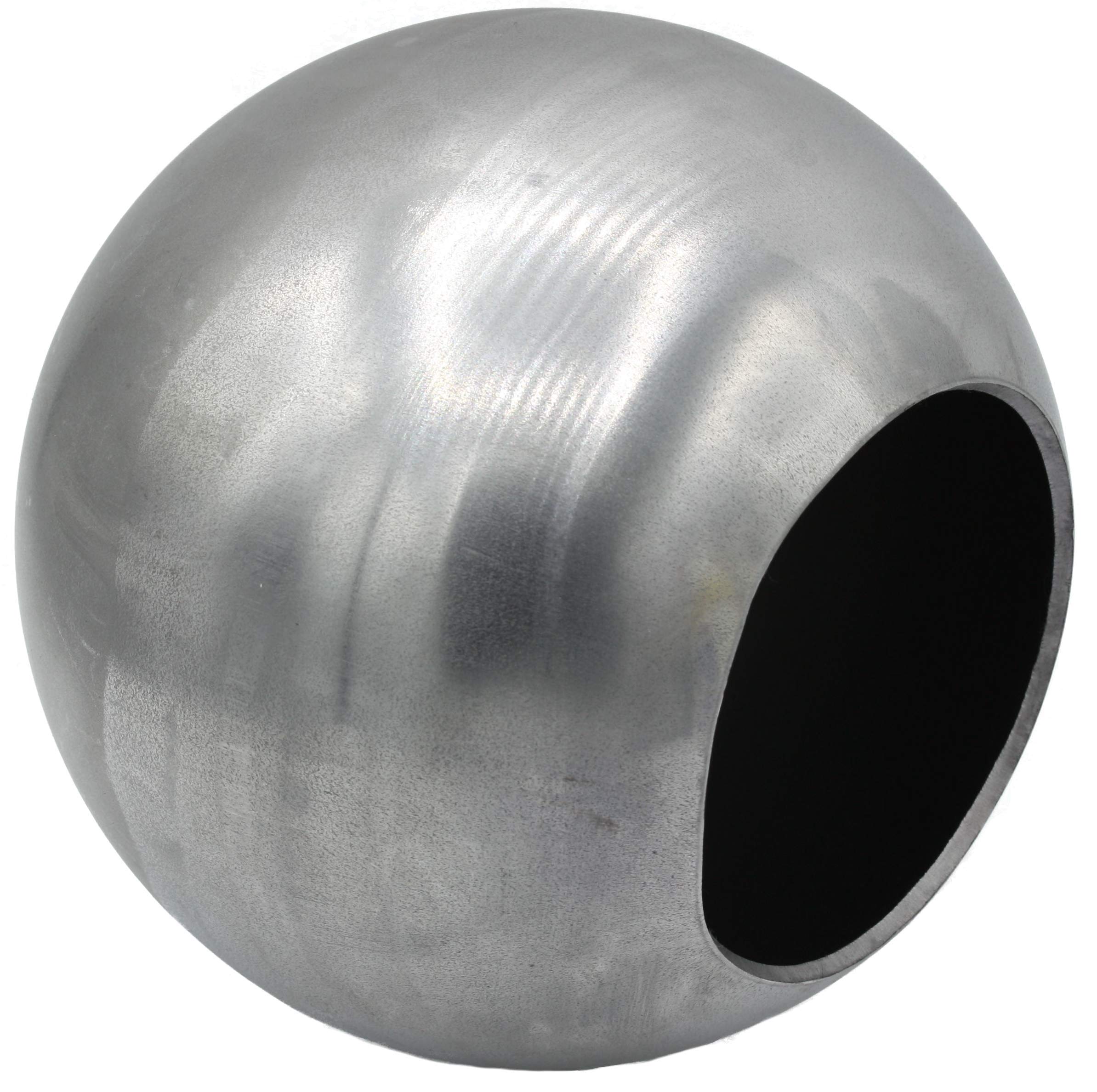 Sphère Creuse en Fer Ø 150mm, avec Trou Ø 83mm, Bille d’Acier Nue, par Exemple pour clôture, Garde- Corps, Portail de Jardin et Bien Plus Encore.