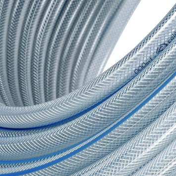 15 METERS Braided Transparent Garden Hose Durable 3 Tiers Sturdy Water Irrigation Washing Hose 12.5 mm 1/2