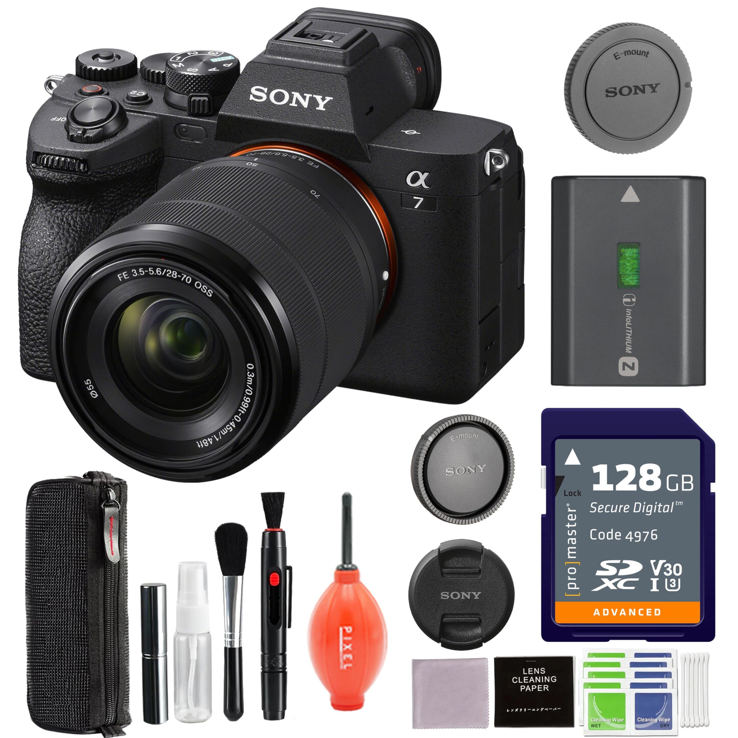 Sony Alpha 7 IV Full-Frame Mirrorless Interchangeable Lens Camera with 28-70mm Zoom Lens Kit