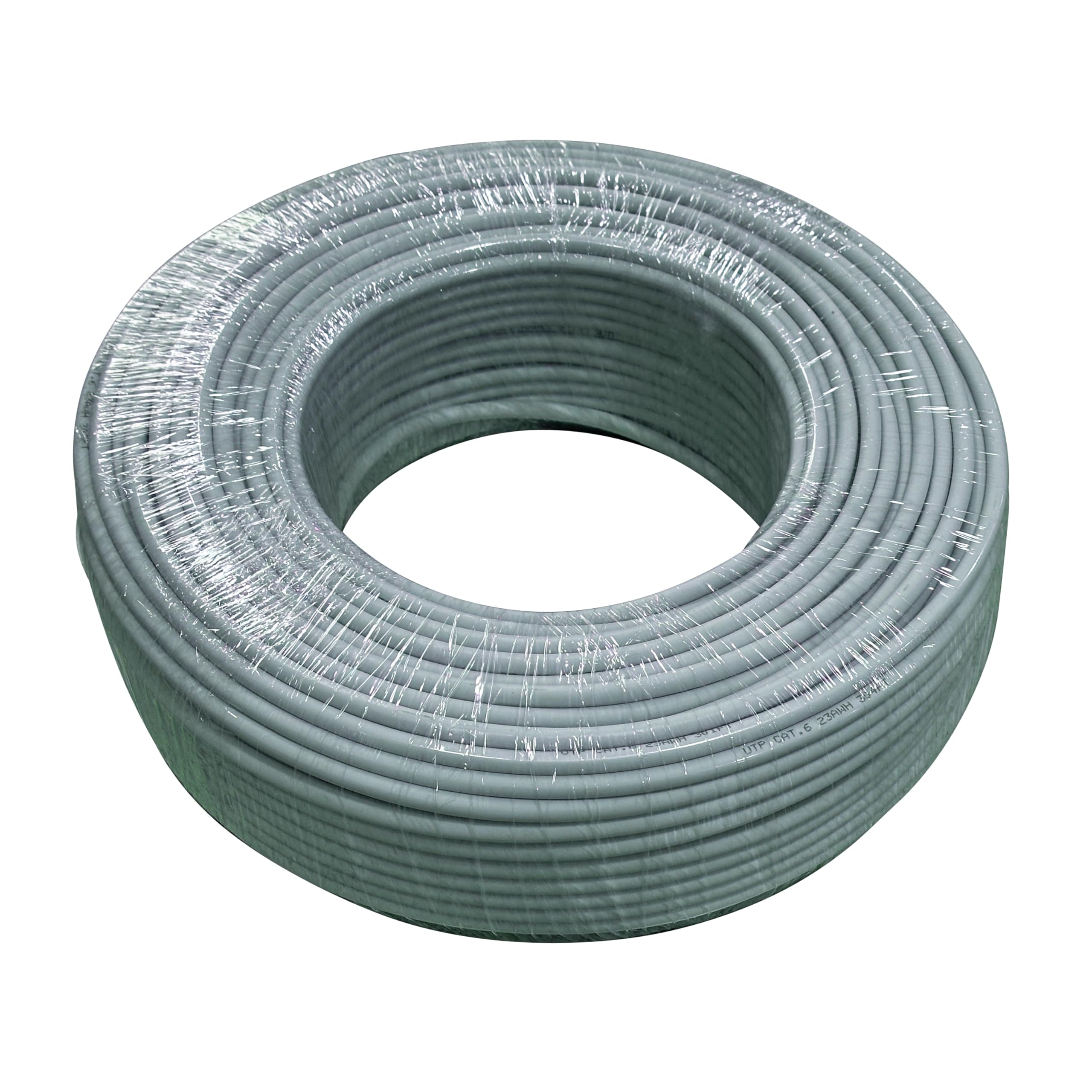 Labgear Câble Ethernet Cat6 de 100 m, 4 paires de câbles UTP 8 fils, gaine intérieure en PVC, câble réseau LAN Gigabit haut débit pour installations à domicile ou au bureau, gris