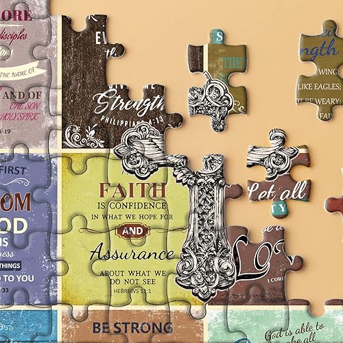 Miniatura 3 de Rompecabezas de la Biblia para adultos de 1000 piezas, rompecabezas cristianos religiosos, rompecabezas inspiradores motivacionales con versículos