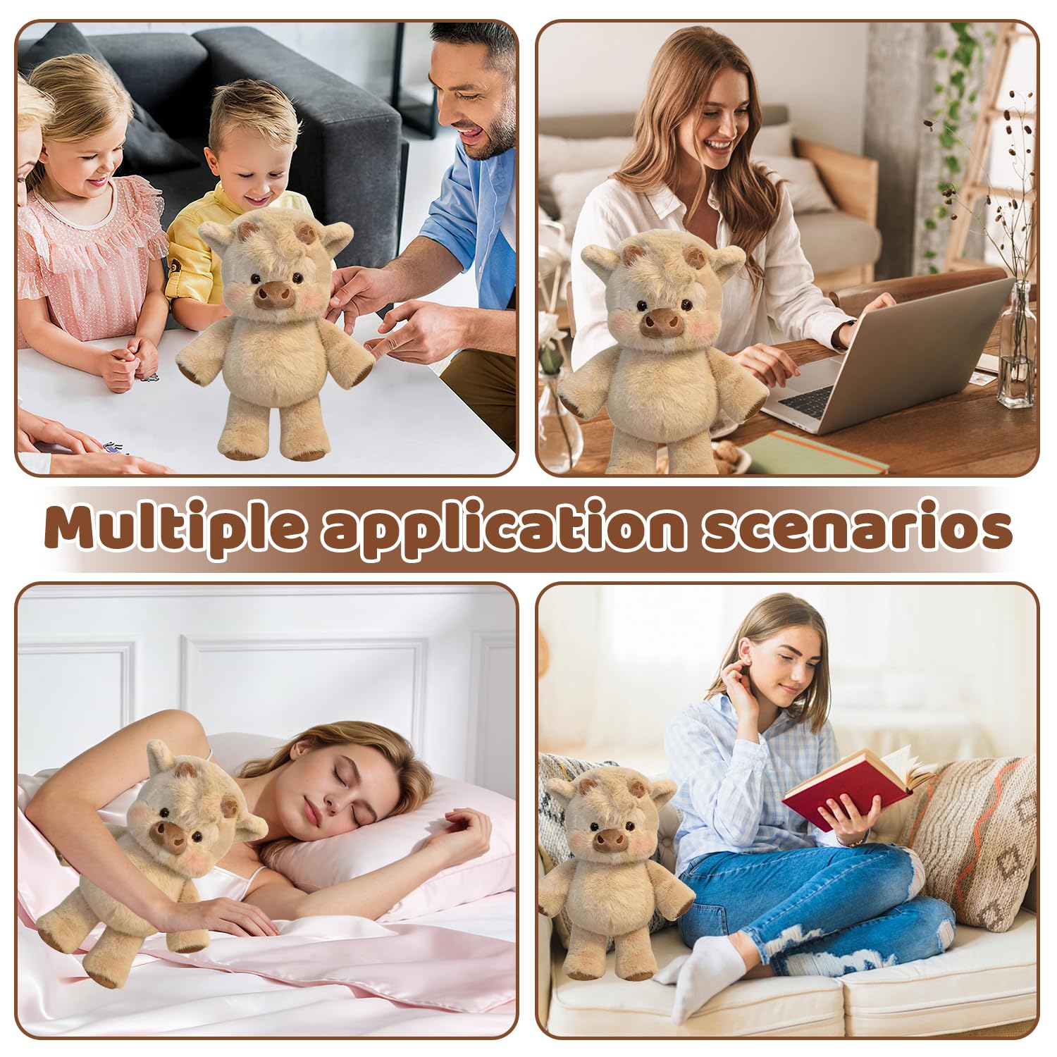 Peluche Che Corre, Peluche Di Cinghiale, Pe-luche Cinghiale Che Corre, Pe-luche Vitello Che Co-rre, Running Cow Plush, Mucca Morbido Pelu-che, Pelu-che Highland Cow, Regalo per Fan e Famiglia