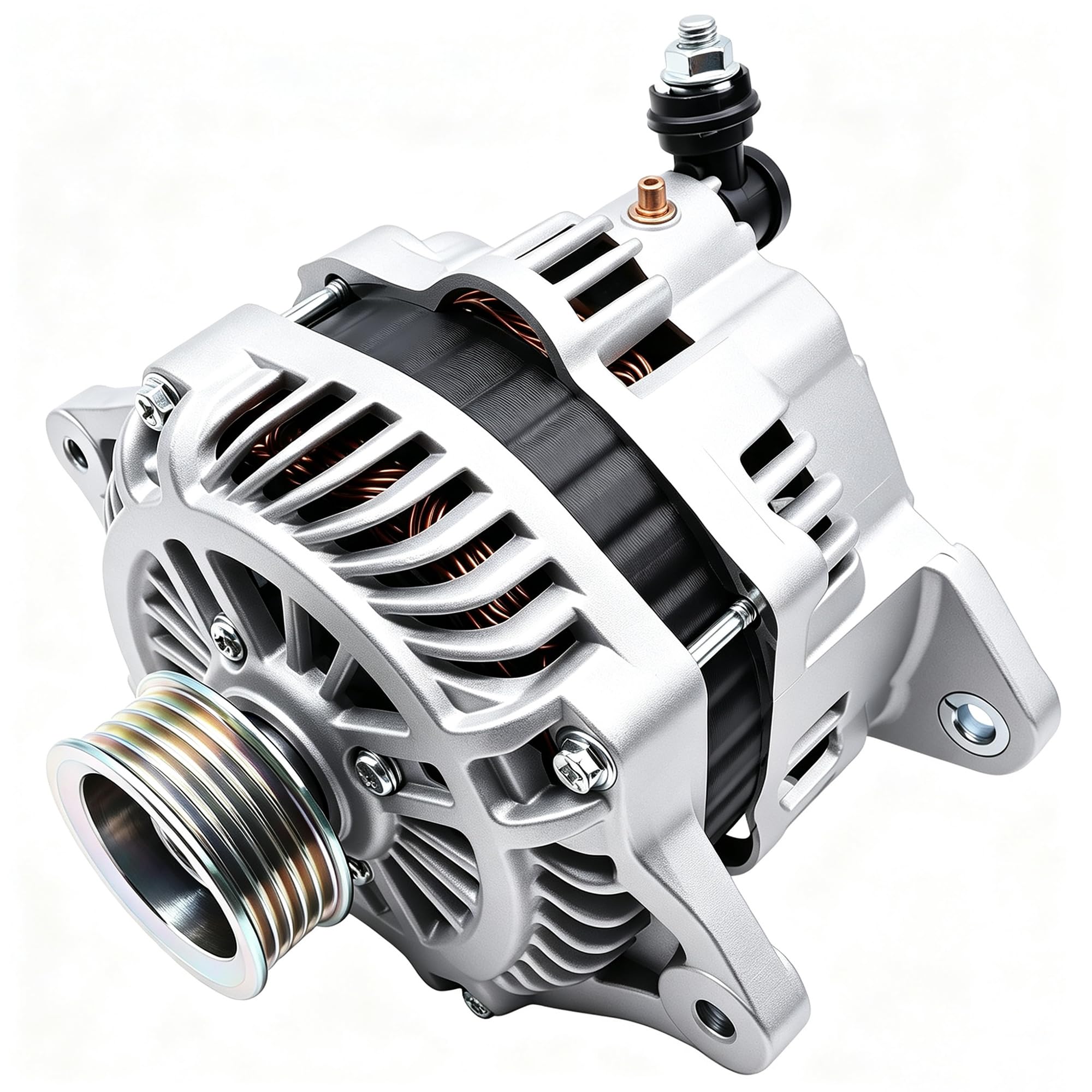 Photo 1 of OXCANO 11058N Alternator Compatible with Subaru Impreza 2004-2010, Forester 2006-2010 & Saab 9-2X 2006, 2.5L, 12V 90A 5-Groove Pulley Clockwise, Replace# 23700AA380, 23700AA420, 23700AA540, A002TB3091