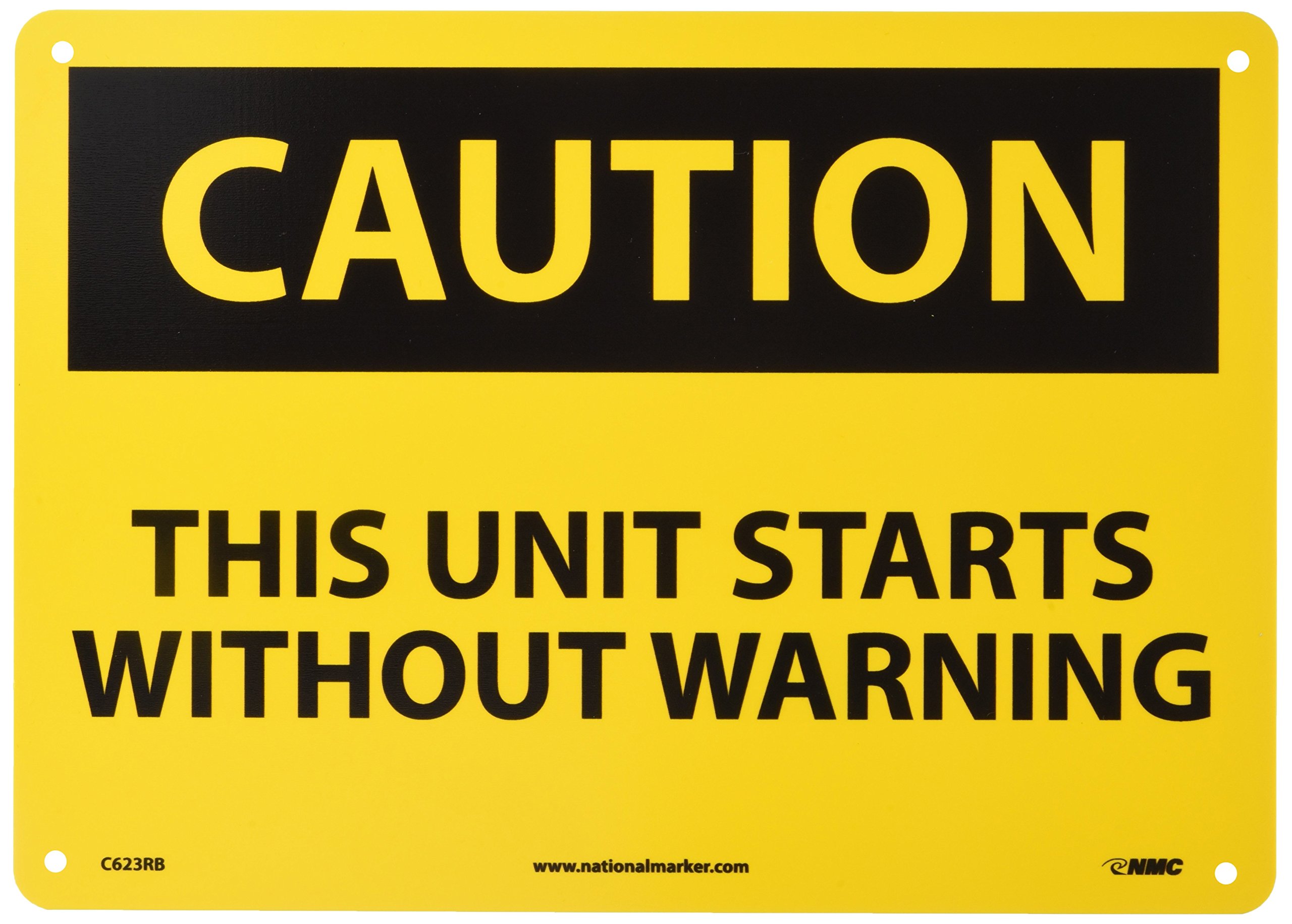 Panneau rigide OSHA NMC C623RB jaune signalisation de danger machine - 5