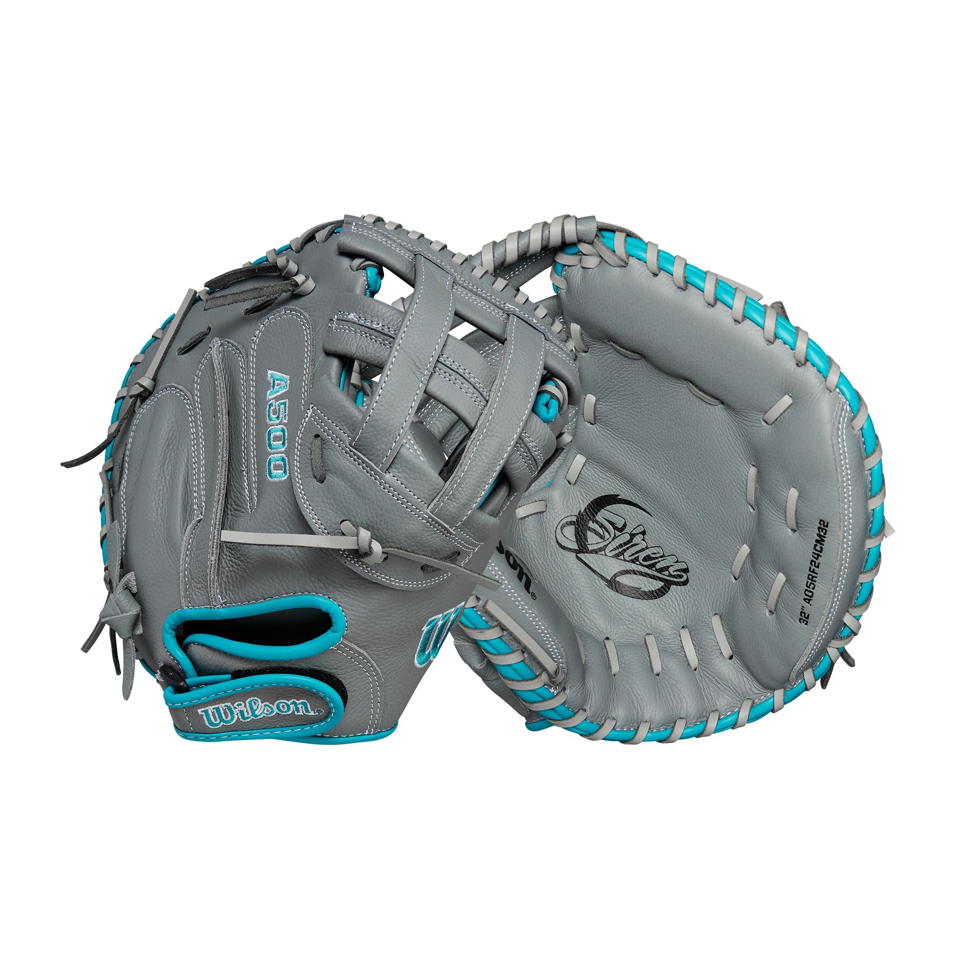 Wilson 2024 A500™ Siren™ 32” Youth Fastpitch Softball Catcher’s Mitt - Right Hand Throw