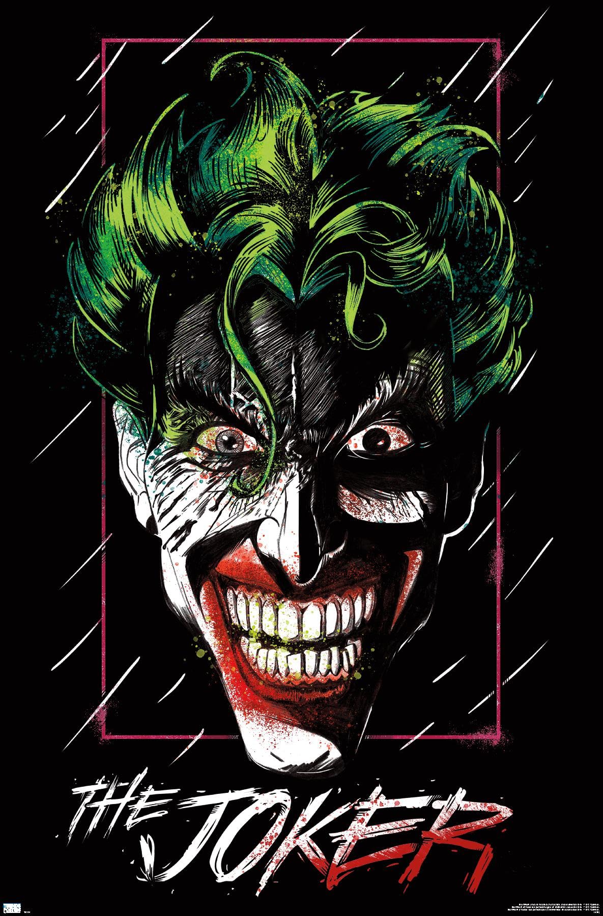 Trends International DC Comics - The Joker - Up Close Wall Poster, 22.375" x 34", Unframed Version