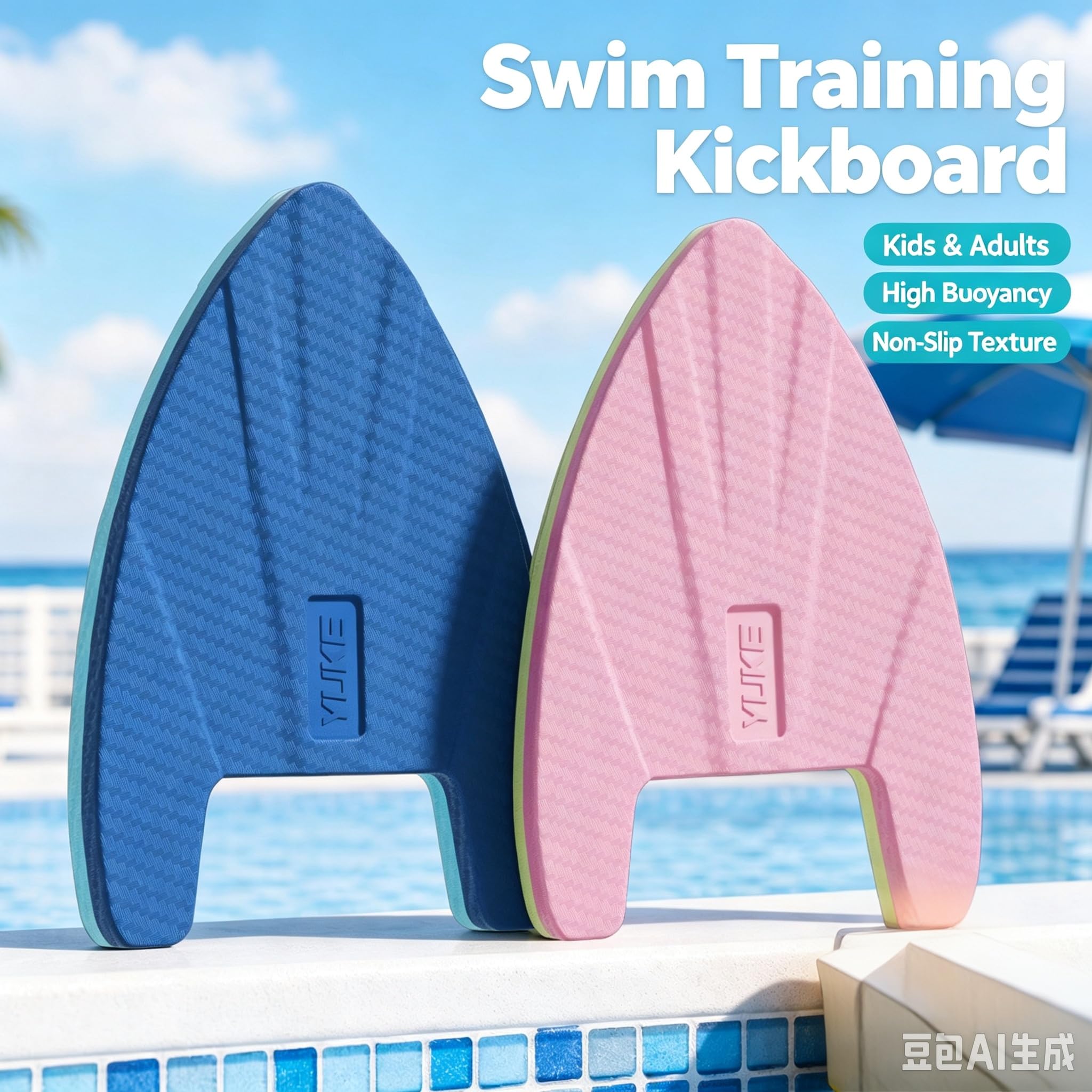 2PCS Tavoletta Nuoto Tavole galleggianti per nuotare Kickboard da Nuoto | Ausilio Galleggiante Facile da Afferrare attrezzatura da allenamento in schiuma EVA per lezioni di nuoto e fitness in acqua