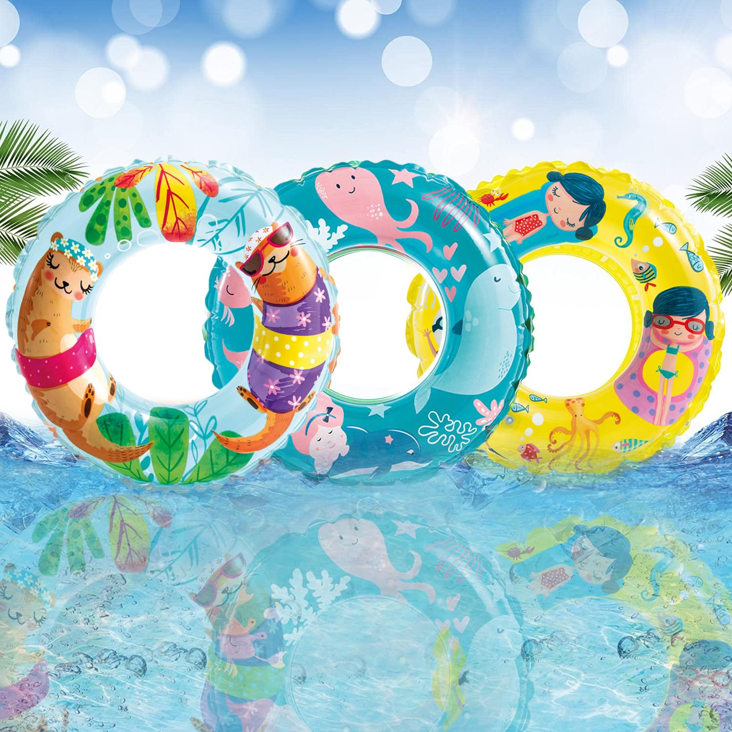 BOXO Inflatable Pool Party Swimming Ring Swim Tube for Kids Swimming Learning Ring Tube Safe for Girls and Boys - 1PCS (B09K7L9CYD) Amazon Price History, Amazon Price Tracker