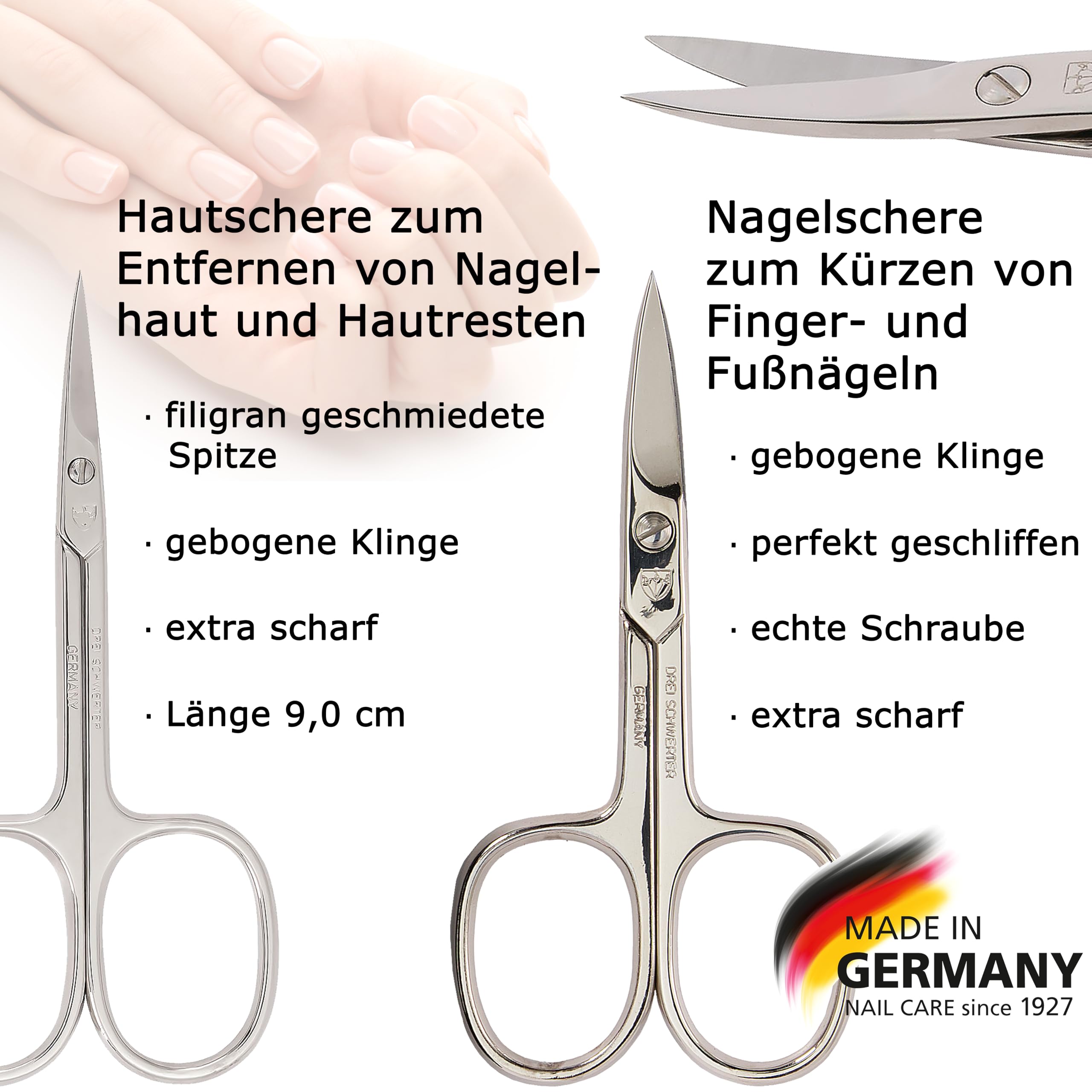 Trois épées | Exclusif Étui de manucure – pédicure – Soin des Ongles Kit/de 5 pièces | qualité – Fabriqué à Solingen – Différentes couleurs