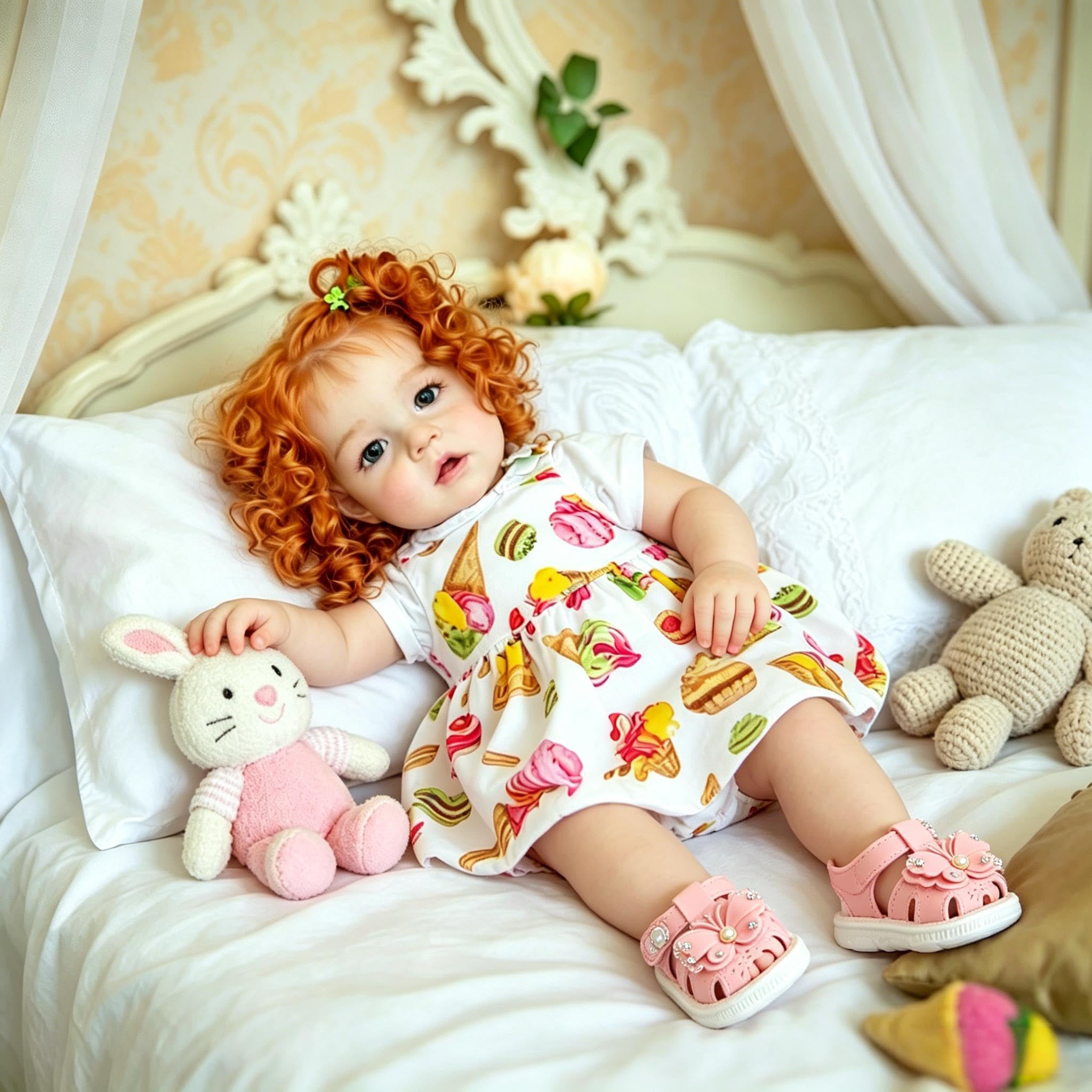 RXDOLL Realistyczne lalki Reborn Baby Dolls Girl Liam 71 cm duży rozmiar Reborn lalki malucha miękka tkanina ciało realistyczne małe lalki dla niemowląt, które wyglądają jak prawdziwy silikon lalki