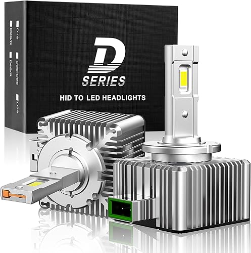 Panoyu Bombillas LED D3S para faros delanteros de 100 W, 6500 K, blanco frío, 380 % más brillante, bombilla LED D3R D3C, 12000 lúmenes, haz alto y