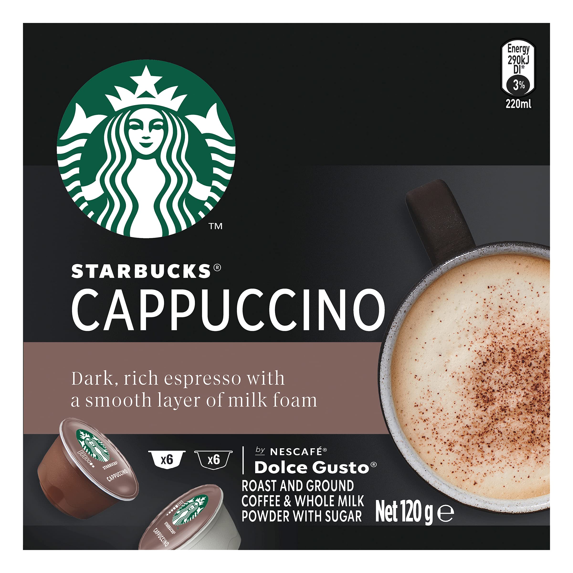 STARBUCKS by NESCAFÉ DOLCE GUSTO Cappuccino Coffee Capsules Box of 6  servings : Amazon.com.au: Pantry Food \u0026 Drinks