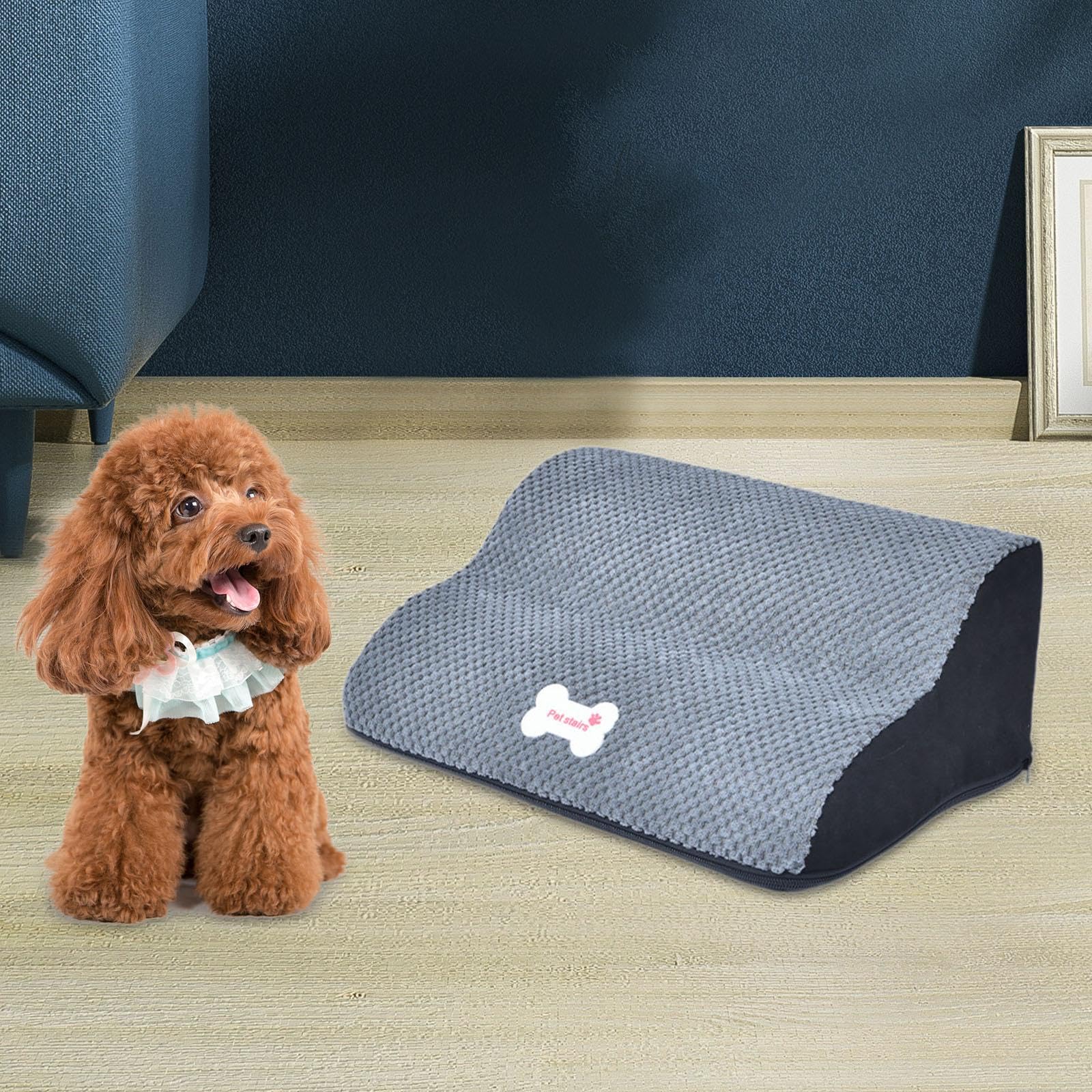 Escalier pour chien - Rampe pour chien - Échelle pour animaux de compagnie - Escalier pour chien à 2 marches - Multifonctionnel - Éponge haute densité pour chiens âgés - Intérieur, Voiture