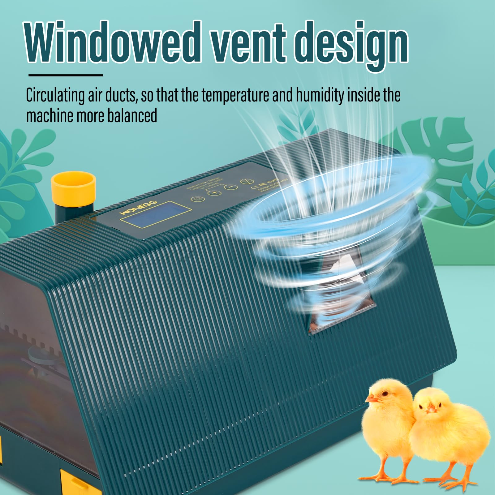 Incubadora Huevos Gallina Automatica, Incubadora Con Volteo AutomáTico de Huevos y Control de Temperatura y Humedad, Incubadora AvíCola con Pantalla LED Para Pollos, Patos, Gansos (10 Huevos)