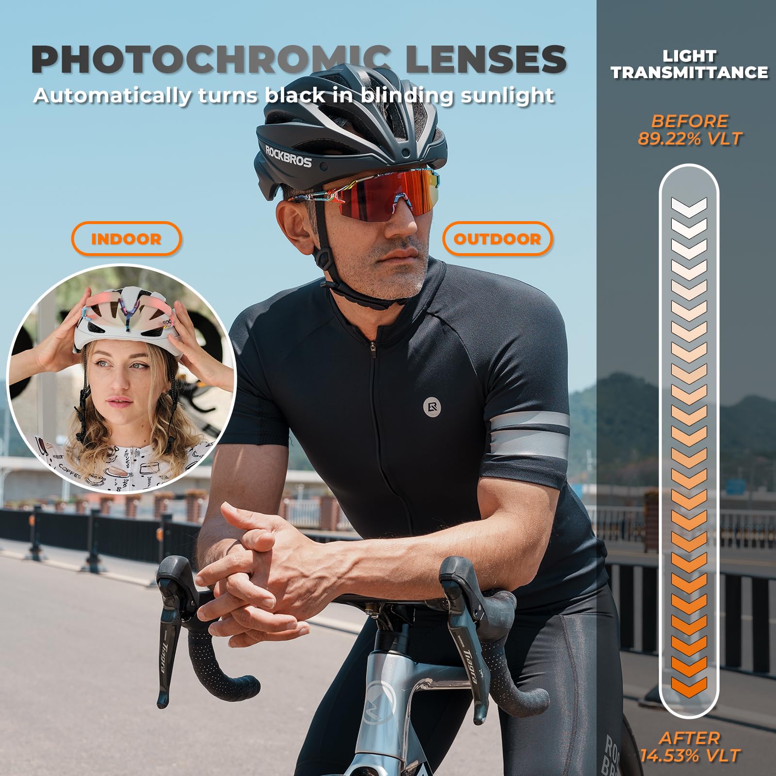 Genérico Zelfkleurende bril, gepolariseerde sportbril voor fietsen