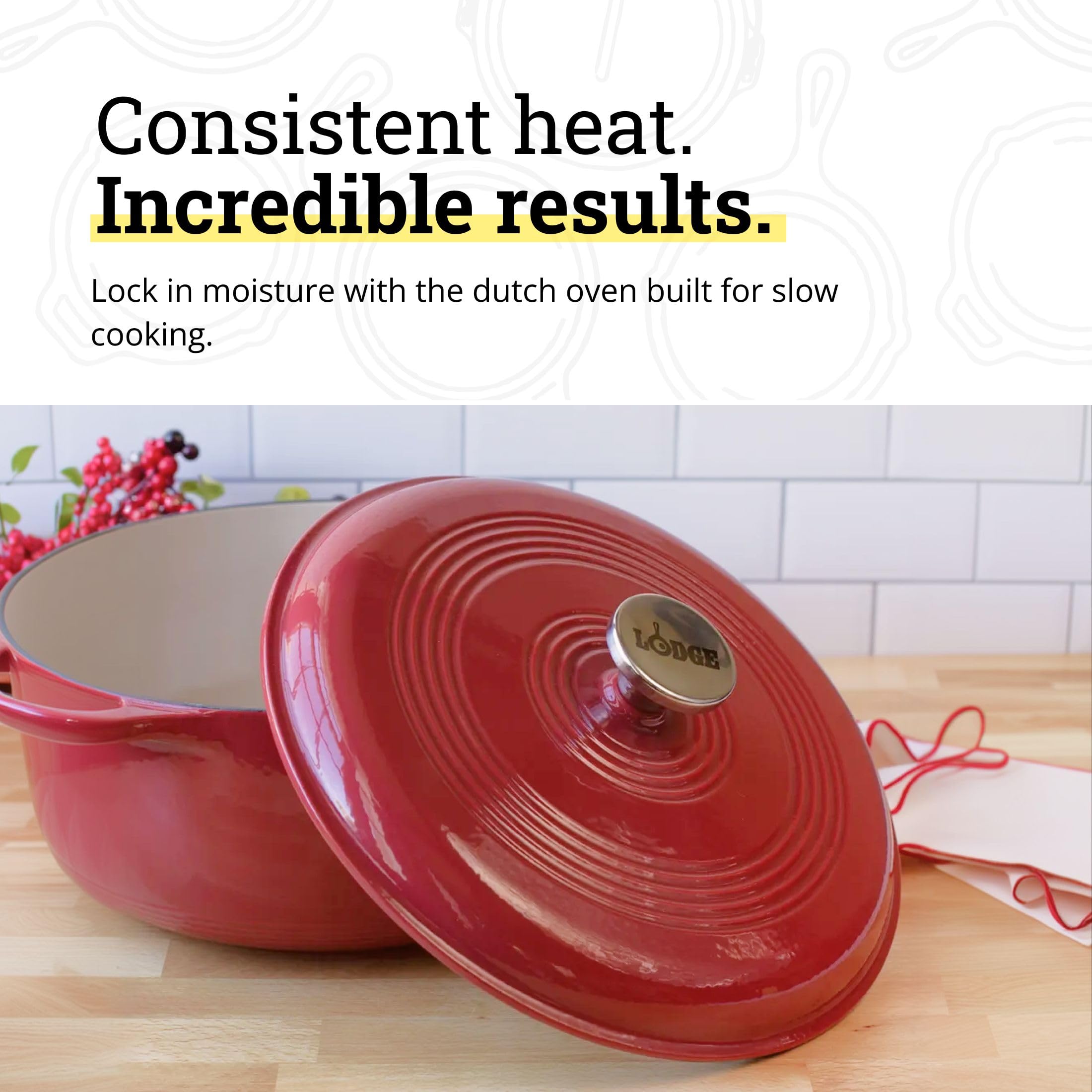 Buy Lodge Essential Enamel Cast Iron Dutch Oven - Perfect for