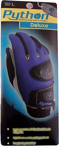 Miniatura 3 de Python Deluxe - Guante de raquetballpickleball para mano derecha e izquierda, para hombres, mujeres, jóvenes, cuero Cabretta perforado para