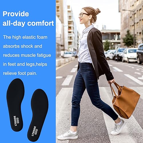 Miniatura 3 de Plantillas de espuma viscoelástica para hombres y mujeres, insertos de zapatos de repuesto para botas de trabajo, zapatos de correr, zapatos de