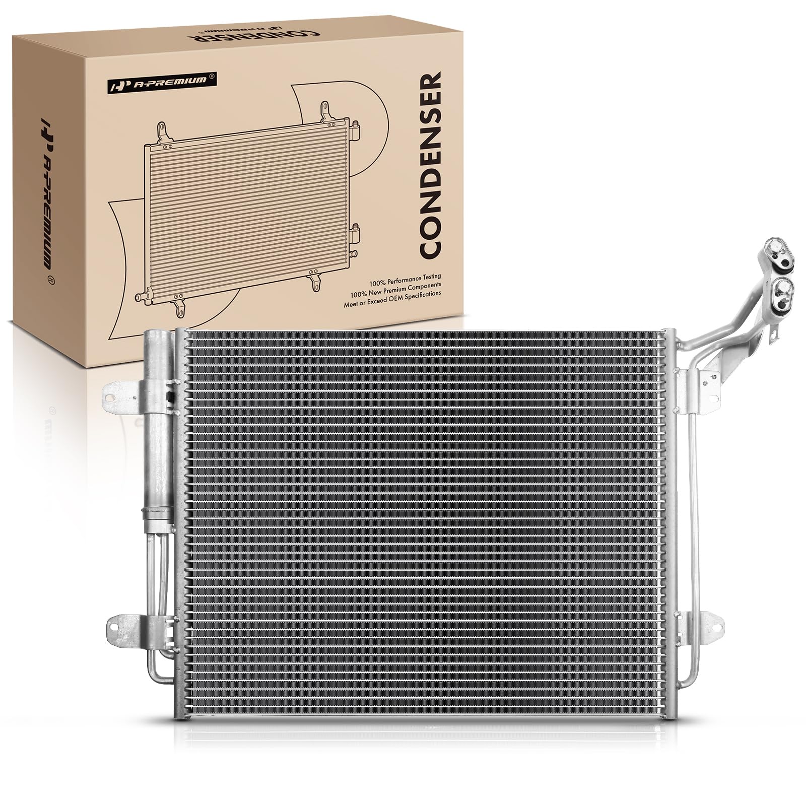 Photo 1 of A-Premium Air Conditioning A/C Condenser Compatible with Volkswagen Tiguan 2009-2017, Tiguan Limited 2018, L4 2.0L, Replace# 3775, 5N0820411D