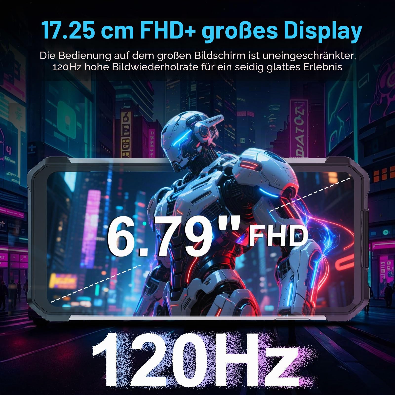 8849 Tank 3 Pro 5G Outdoor-Smartphone AI | IP68 | Integrierter Projektor | 6,79" FHD+ Display | 23800 mAh | 120W | 32 GB + 512 GB | Campinglampe | OTG | NFC | 50 MP + 200 MP | Robustes Handy