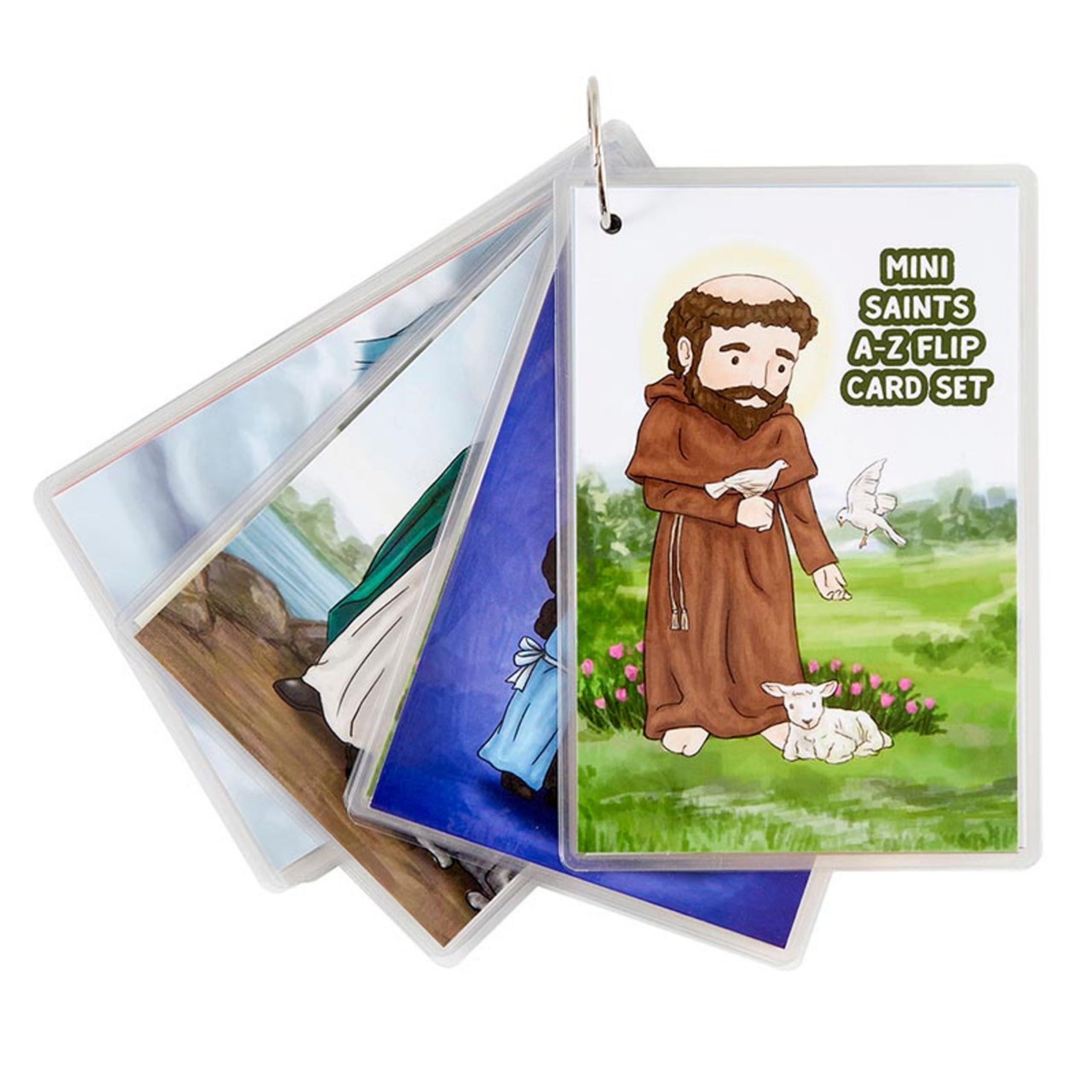 Christian Brands Autom Christian Gifts Bible Study- 4 x 6-Inch Memory Flash Cards, Set of 27, Mini Saints from A-Z