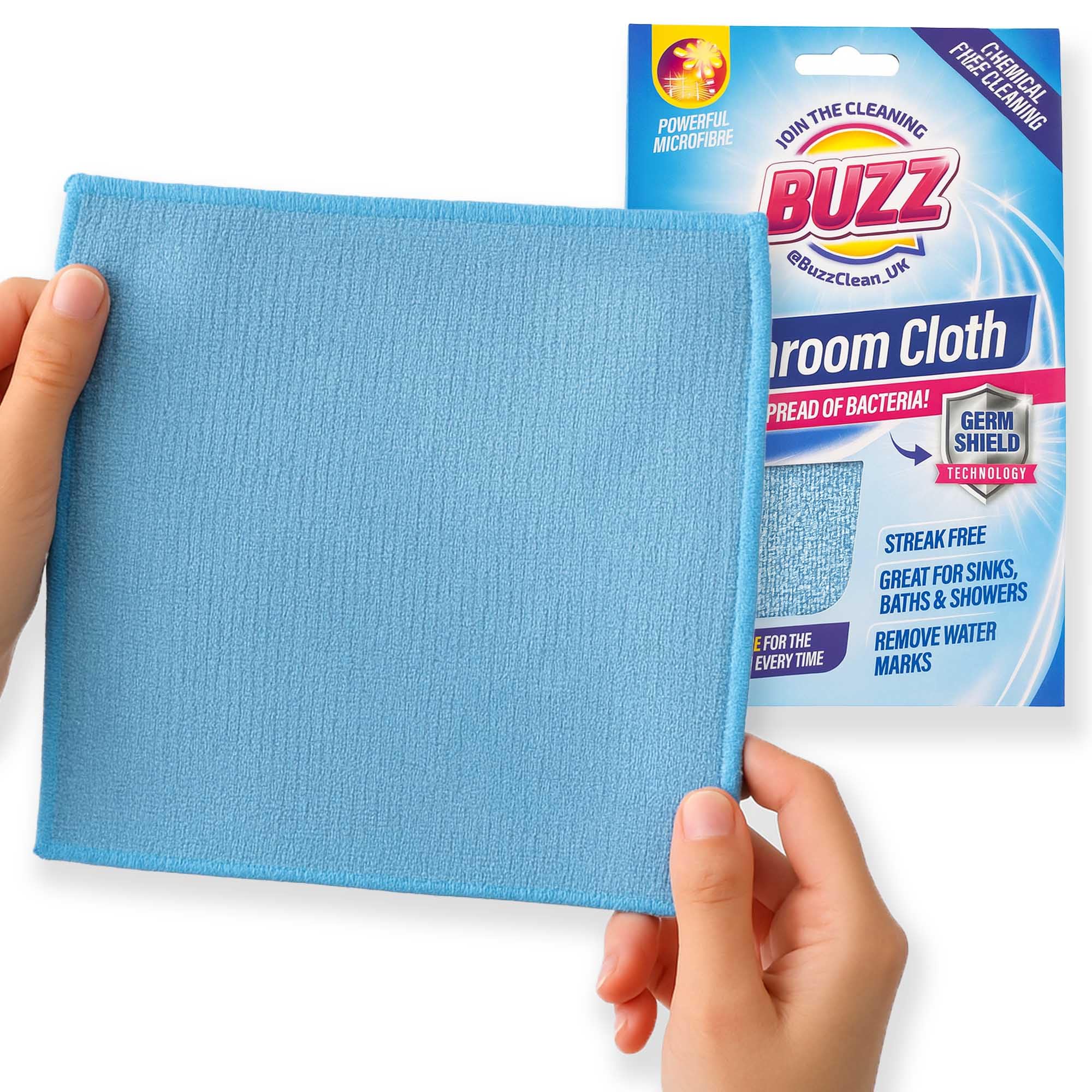 Keep It Handy Blue Buzz Microfibre Bathroom Cloth With Germ Shiel