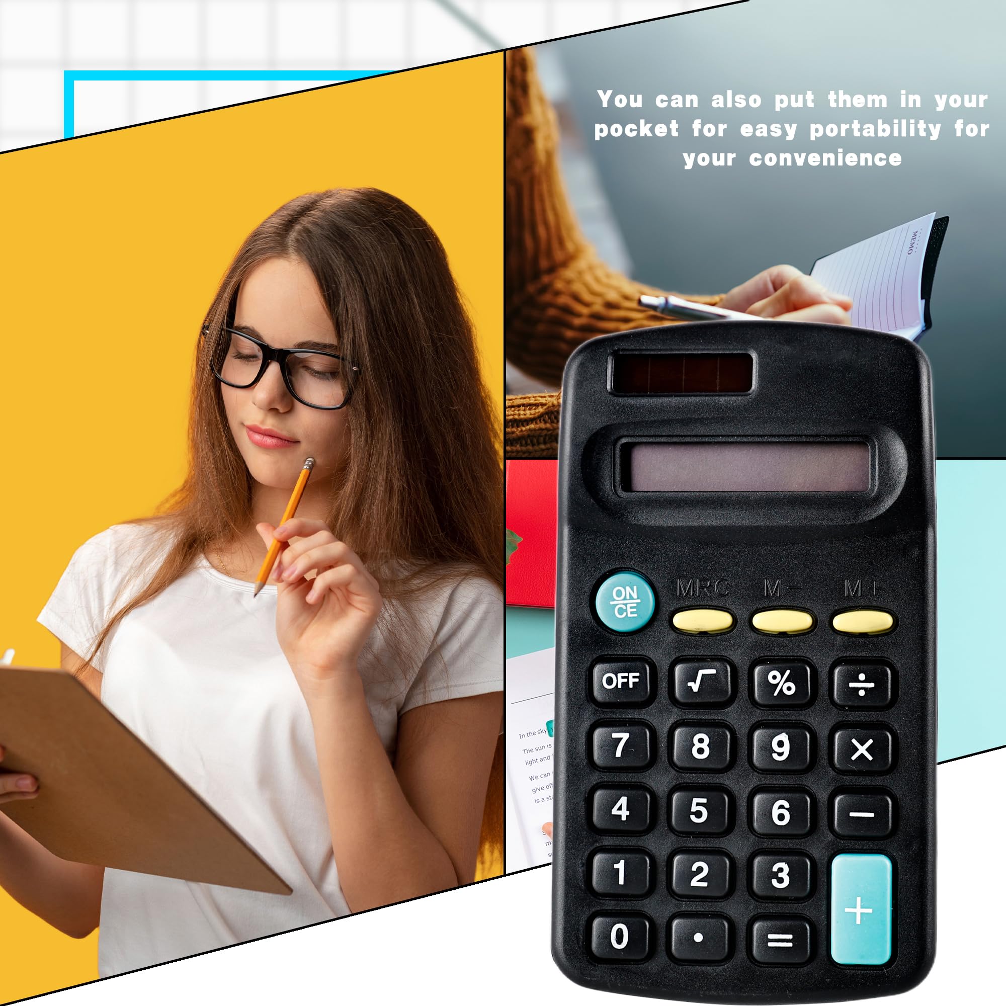 30 calculadoras básicas a granel de tamaño de bolsillo pequeño, mini calculadora de pantalla de 8 dígitos para niños, estudiantes, escuela, suministros para el hogar, oficina, herramienta de
