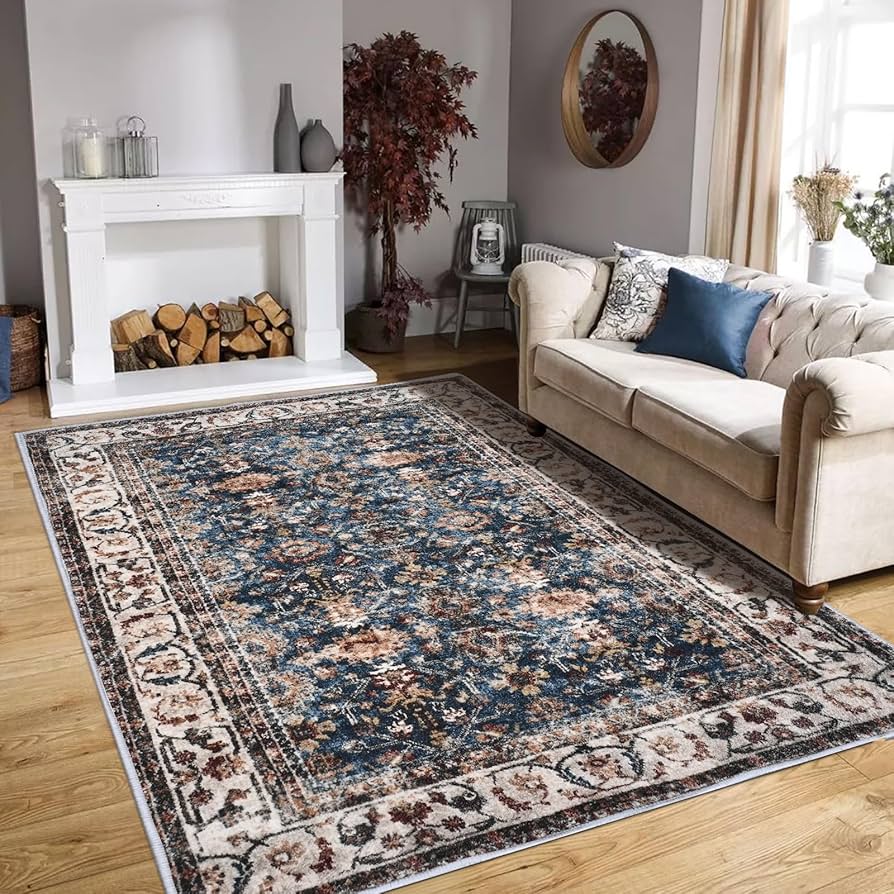 Amazon.com: CRUGZ Vintage Washable 5x7 Feet Area Rug, Ultra