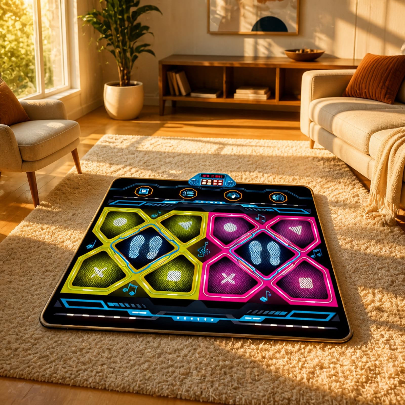 Tappeto da Ballo Elettronico Interattivo | Resistente, Antiscivolo, Tappeto Gioco Ritmico, per Cameretta