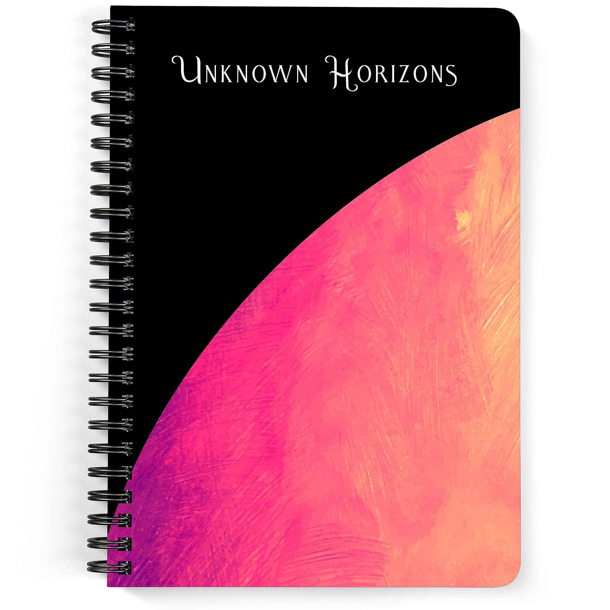 Drapvision A5 Soft Cover Notebook | Journal | Diary | 125 GSM Bond Paper | 60 Plain Pages | Included Planner, Calendar & Personal Info Pages | Design: Unknown Horizons