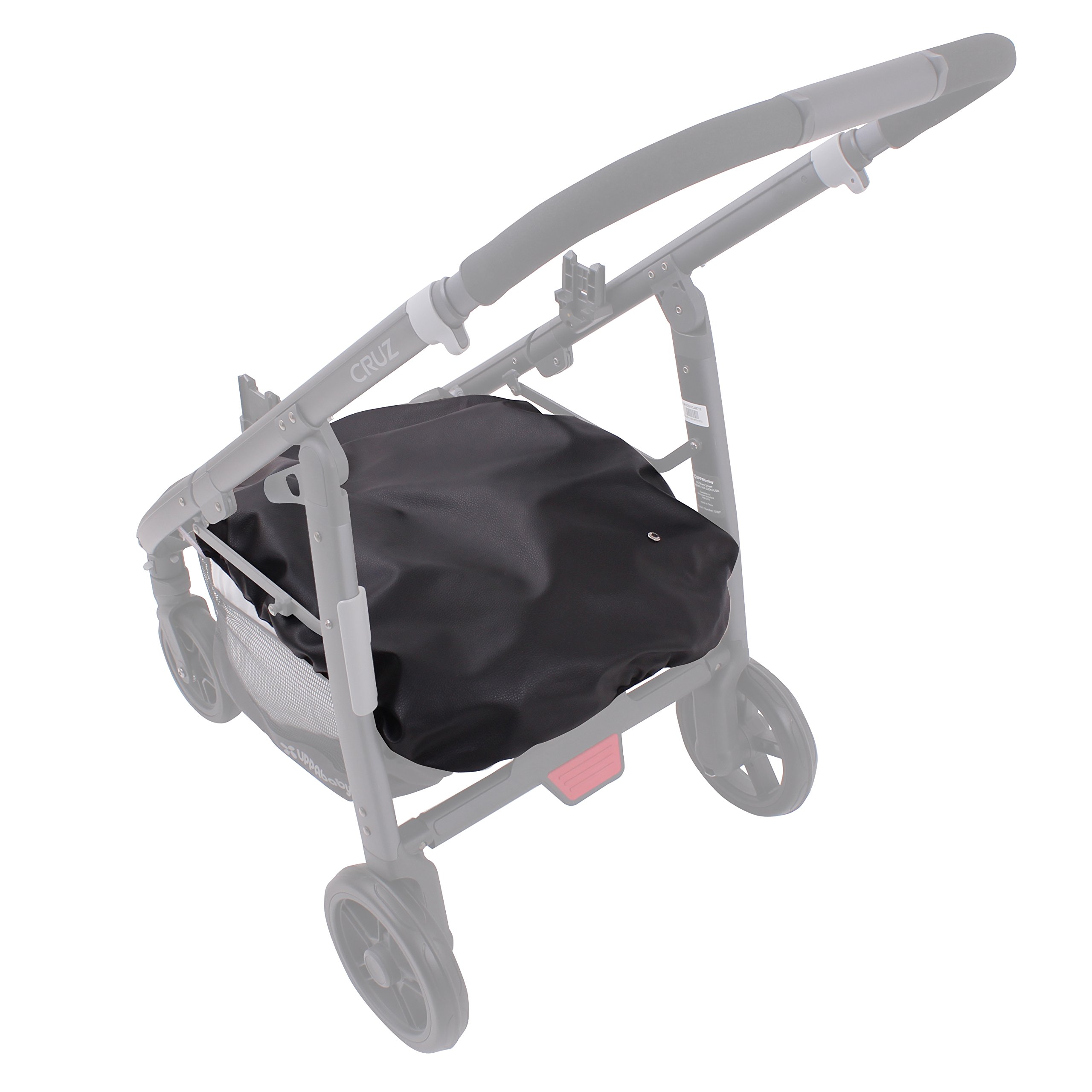 Cubre Cesta para Uppababy Cruz 2014 POLIPIEL NEGRA (Impermeable) - Gran volumen al no tener cremalleras